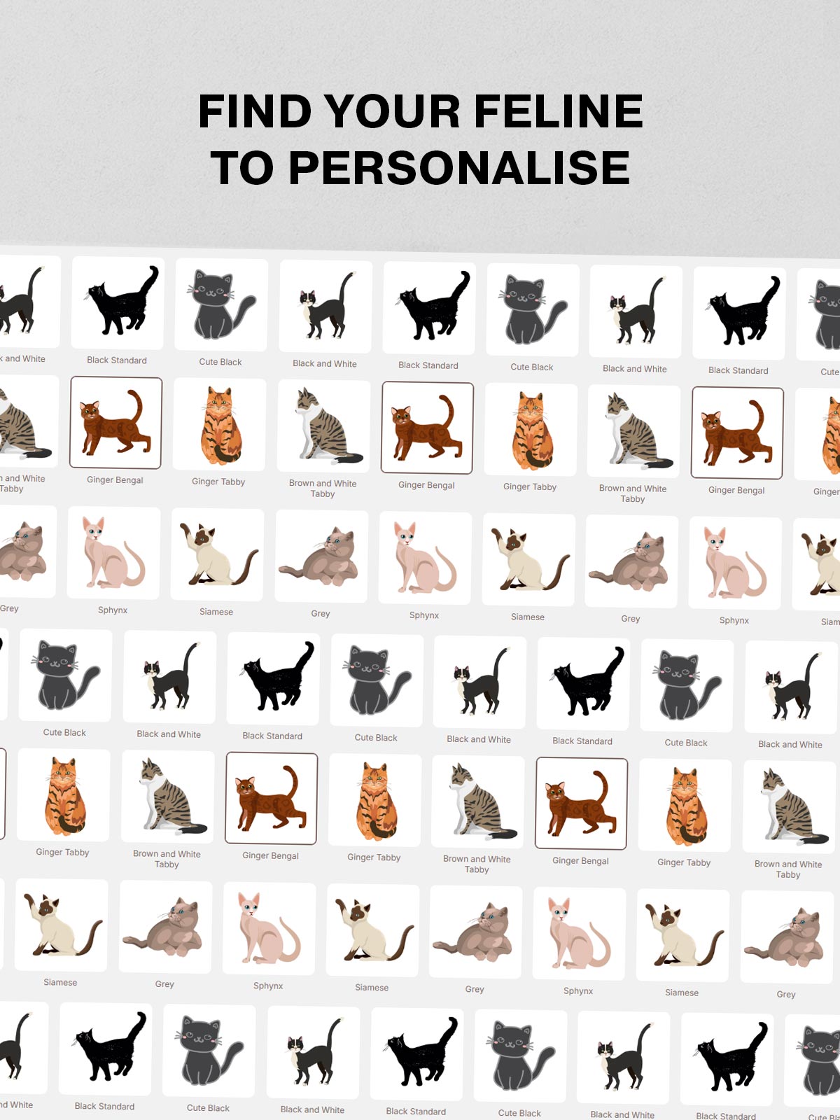 Minimalistic Cat Labels