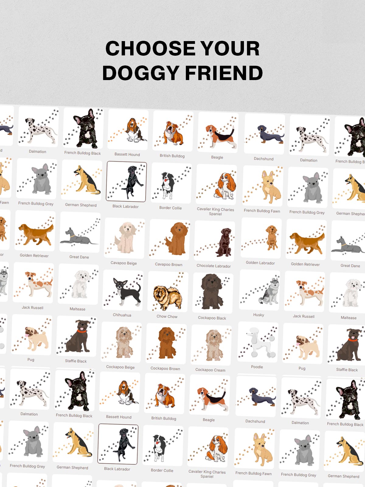 Minimalistic Dog Labels