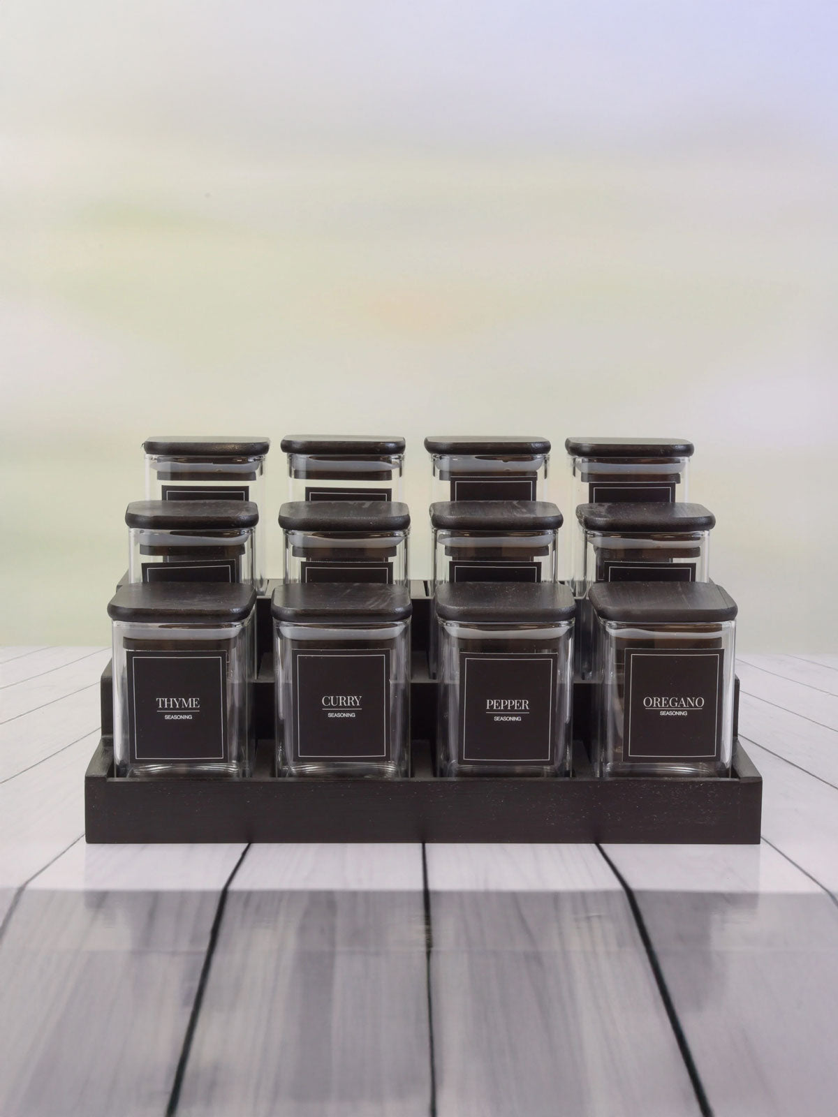 The Spicy Jars 12 Set BLACK