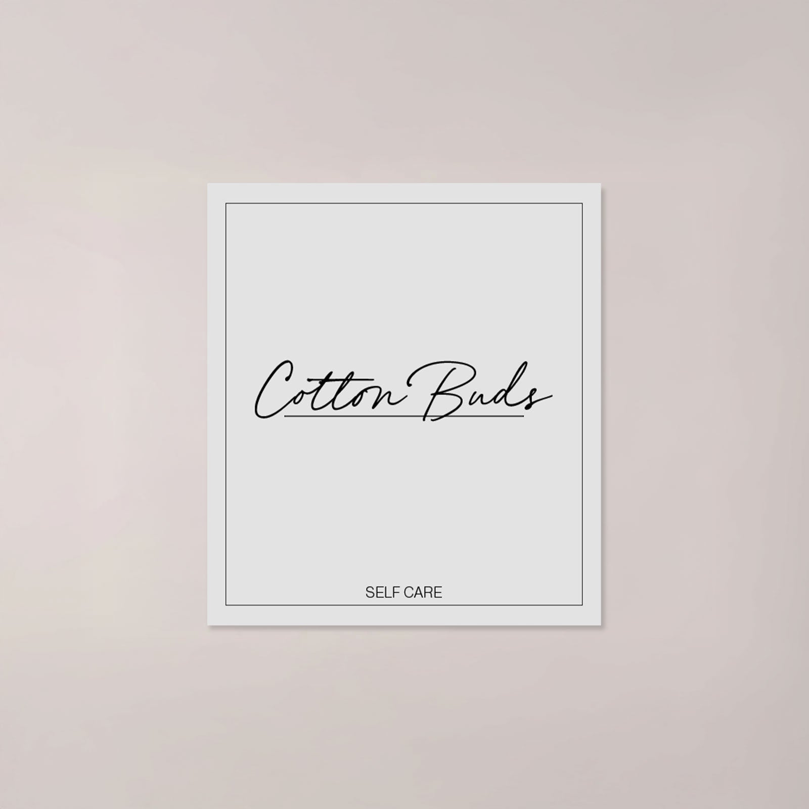 Minimalistic Cotton Buds Label