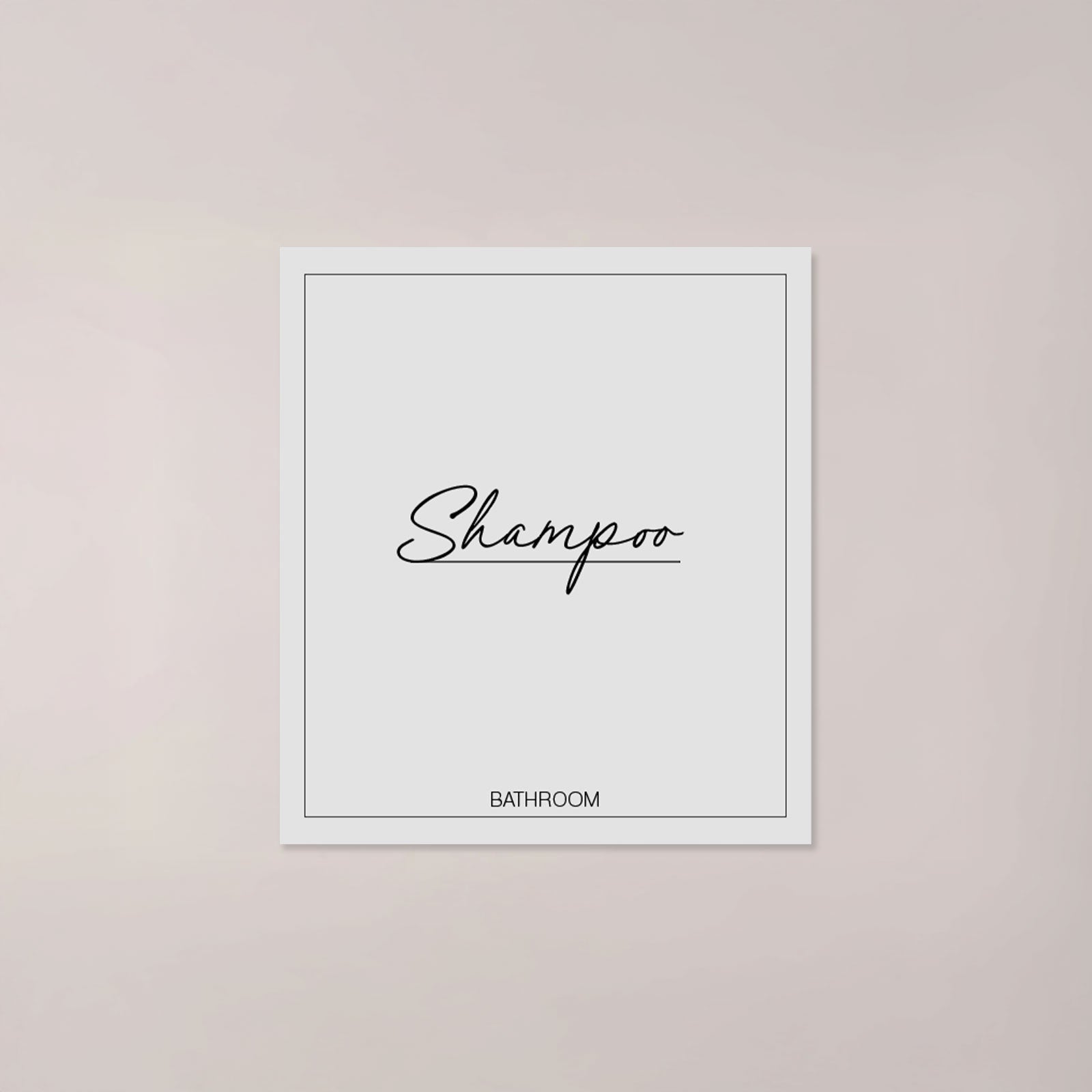 Minimalistic Shampoo Label