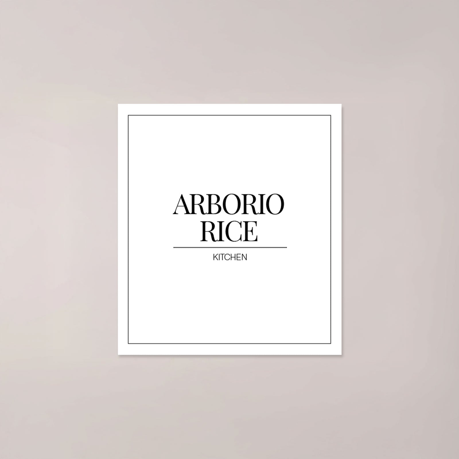 Minimalistic Large Kitchen Labels