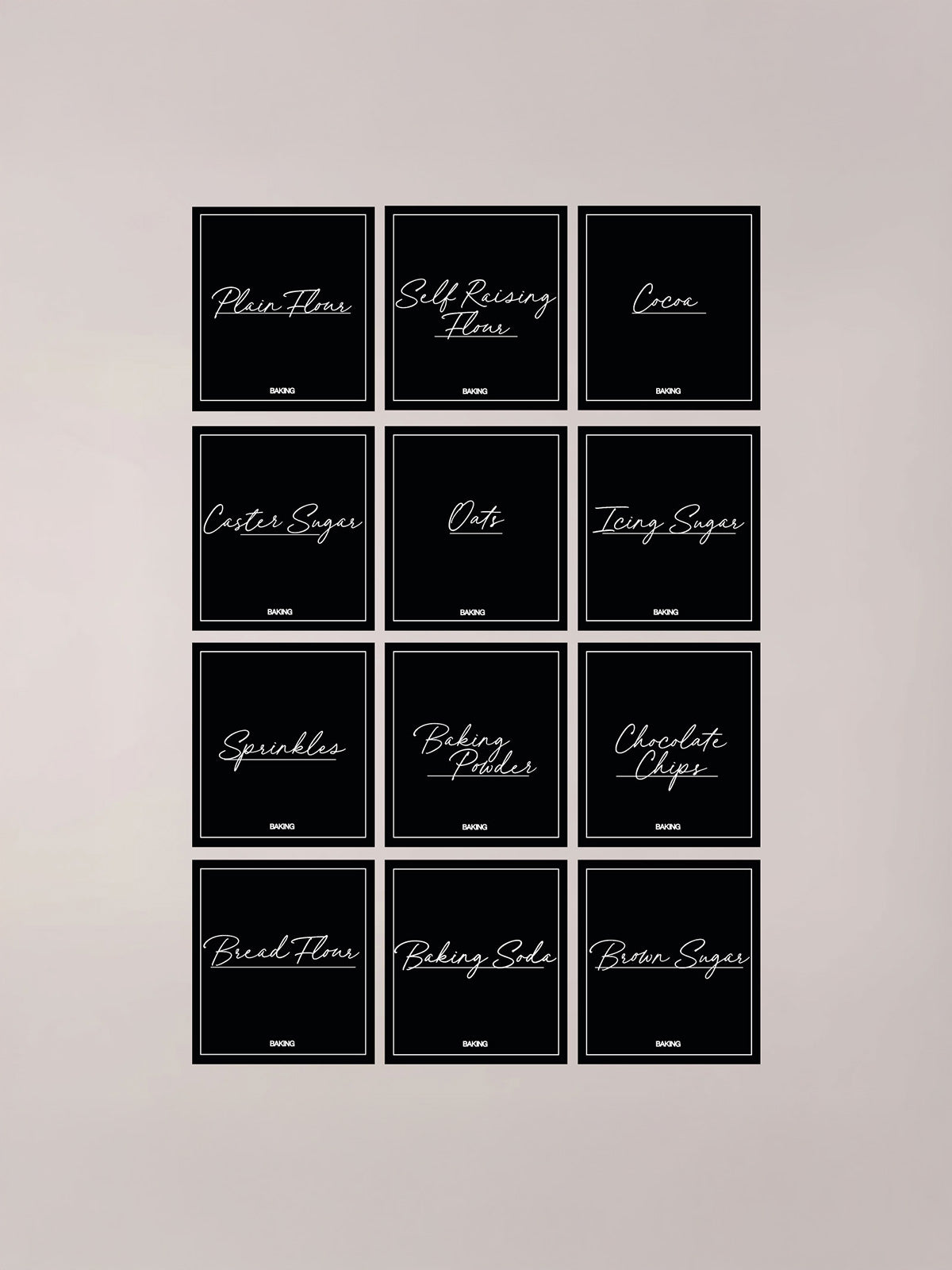 Minimalistic Baking Bundle Labels