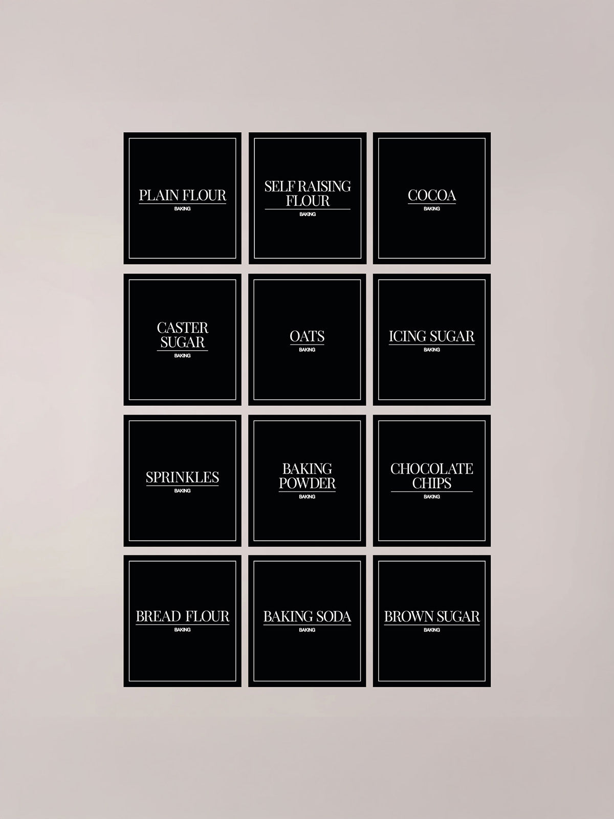 Minimalistic Baking Bundle Labels