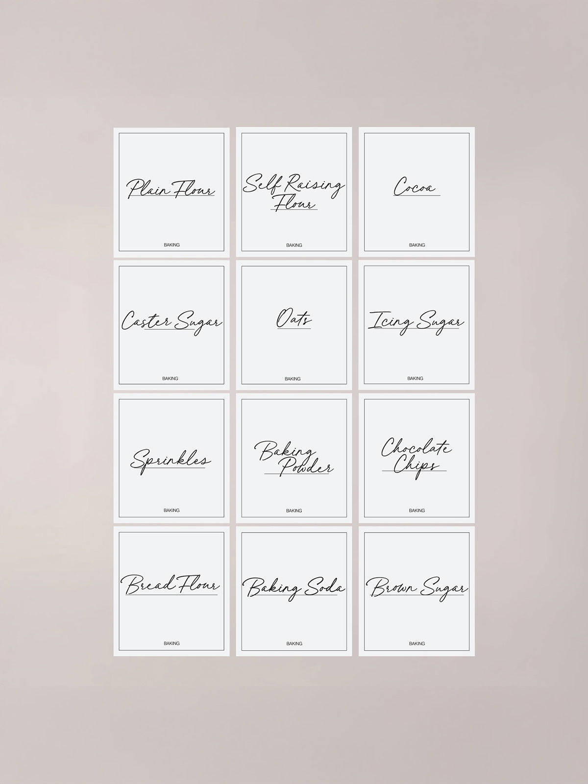 Minimalistic Baking Bundle Labels
