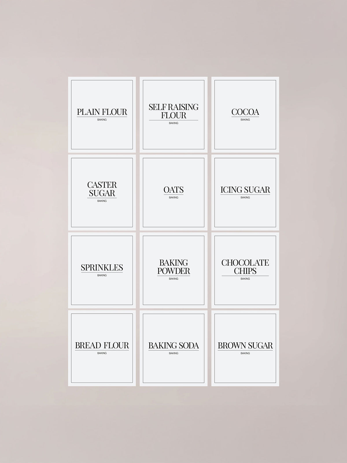 Minimalistic Baking Bundle Labels