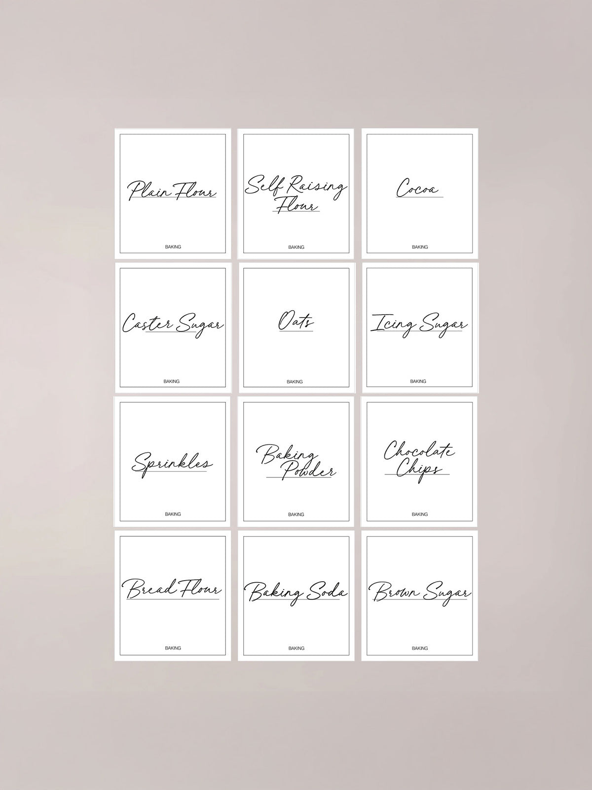 Minimalistic Baking Bundle Labels