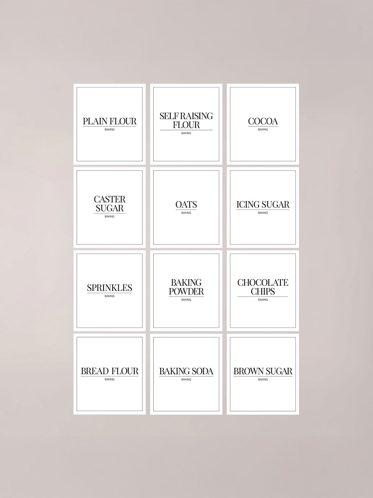 Minimalistic Baking Bundle Labels