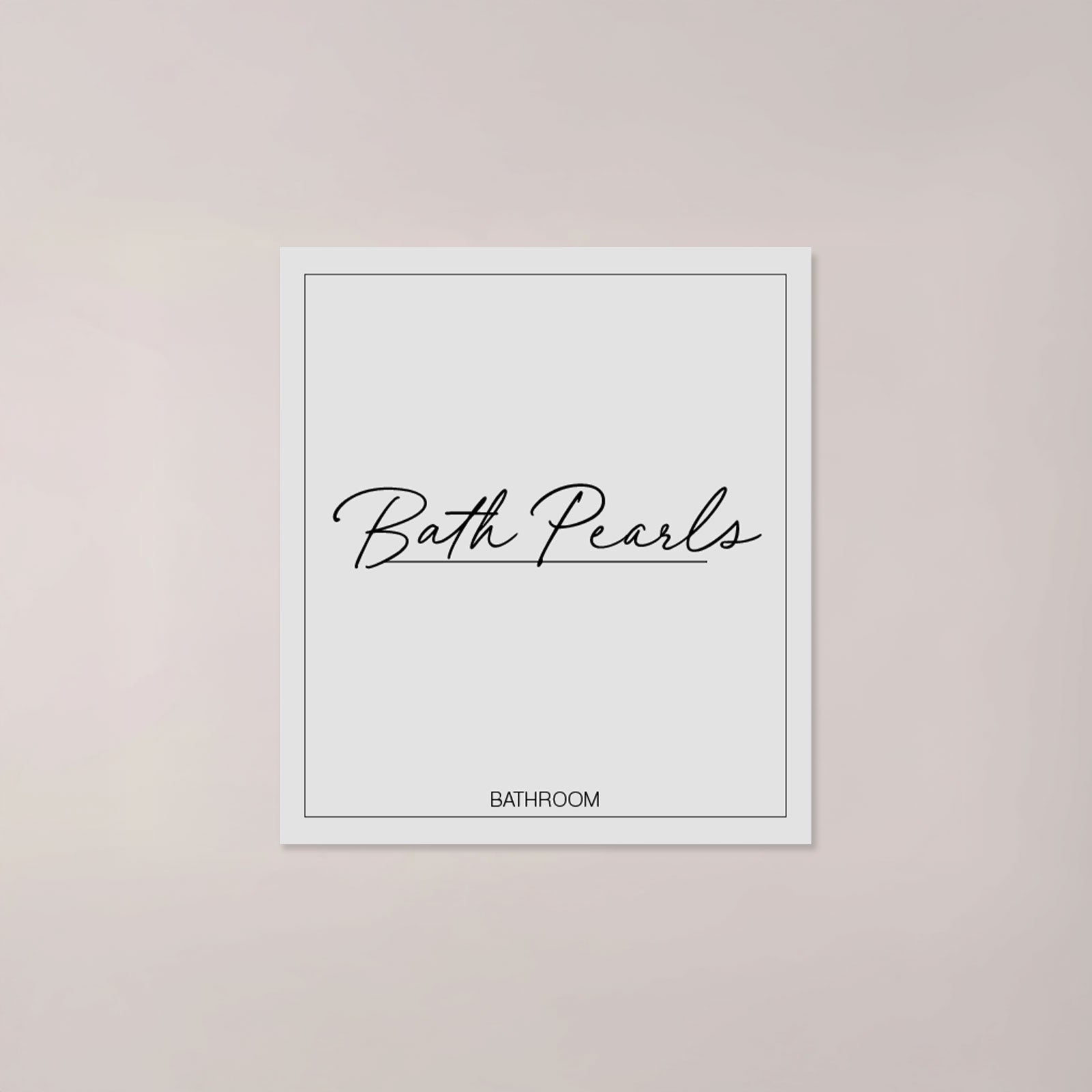 Minimalistic Bath Pearls Label