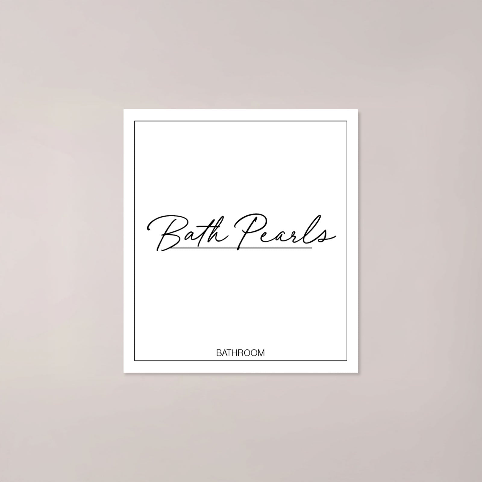 Minimalistic Bath Pearls Label