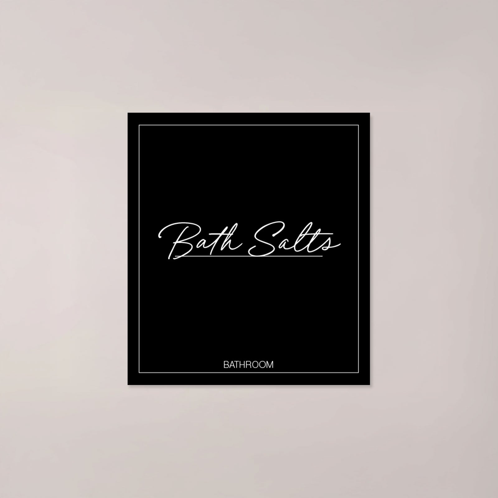Minimalistic Bath Salts Label