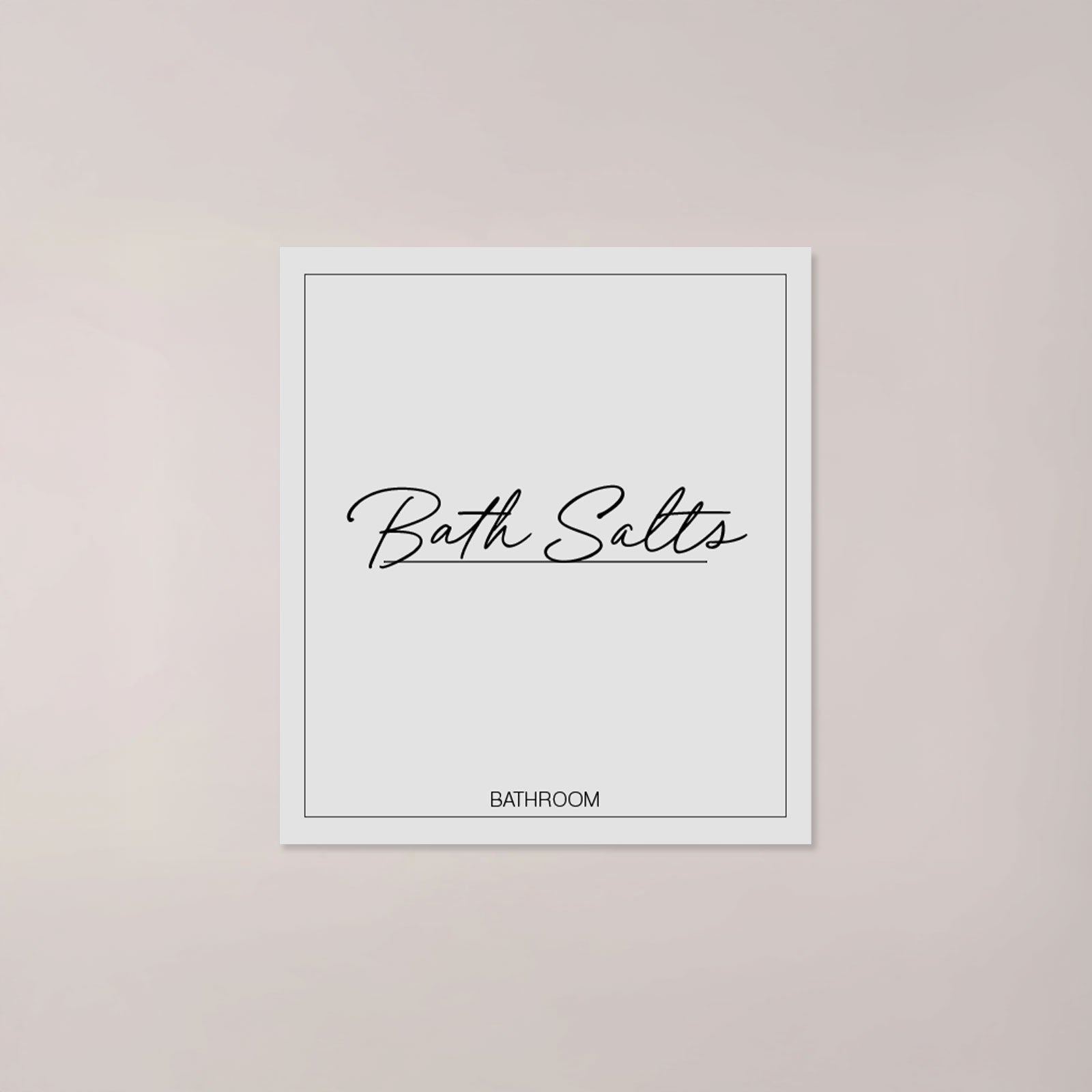Minimalistic Bath Salts Label