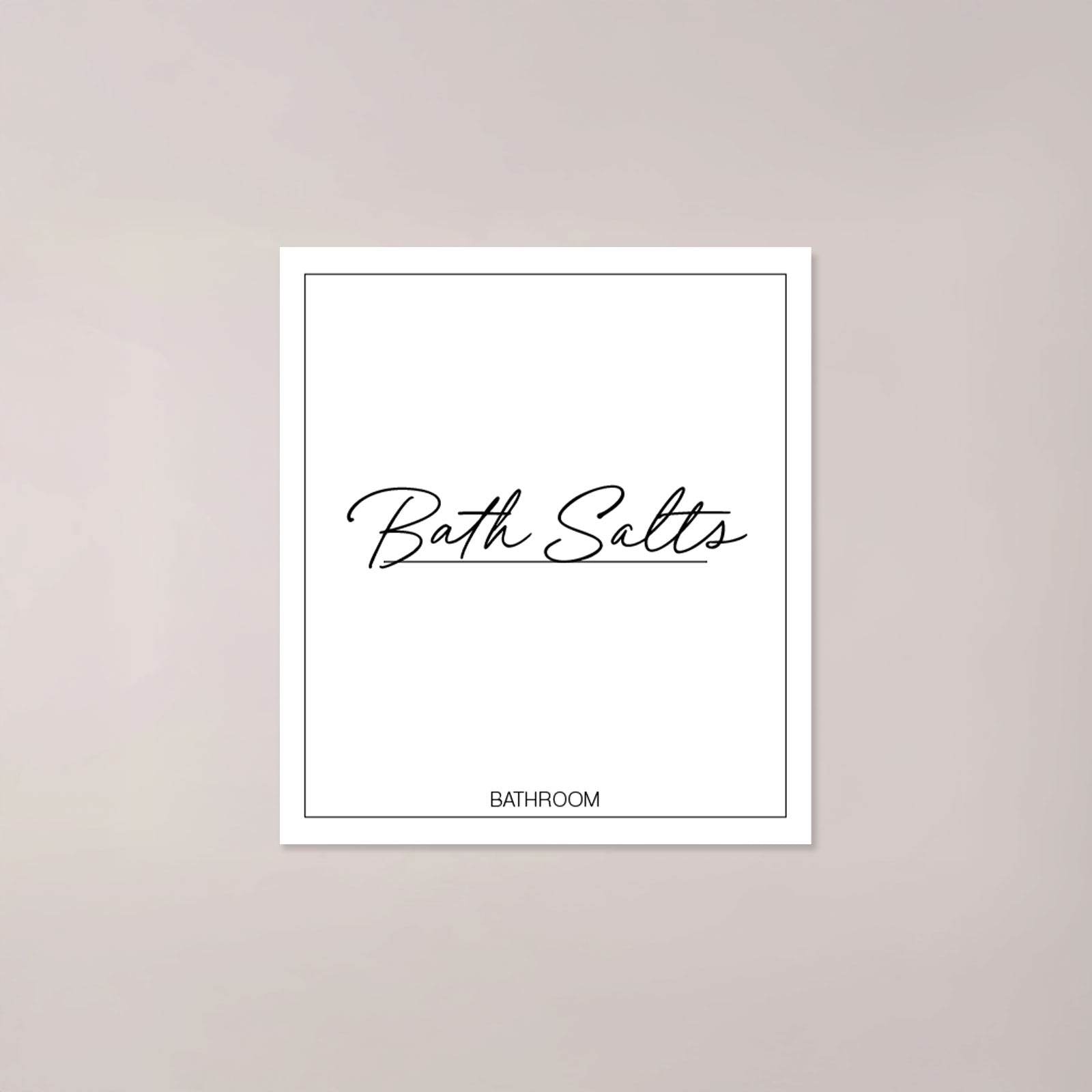 Minimalistic Bath Salts Label