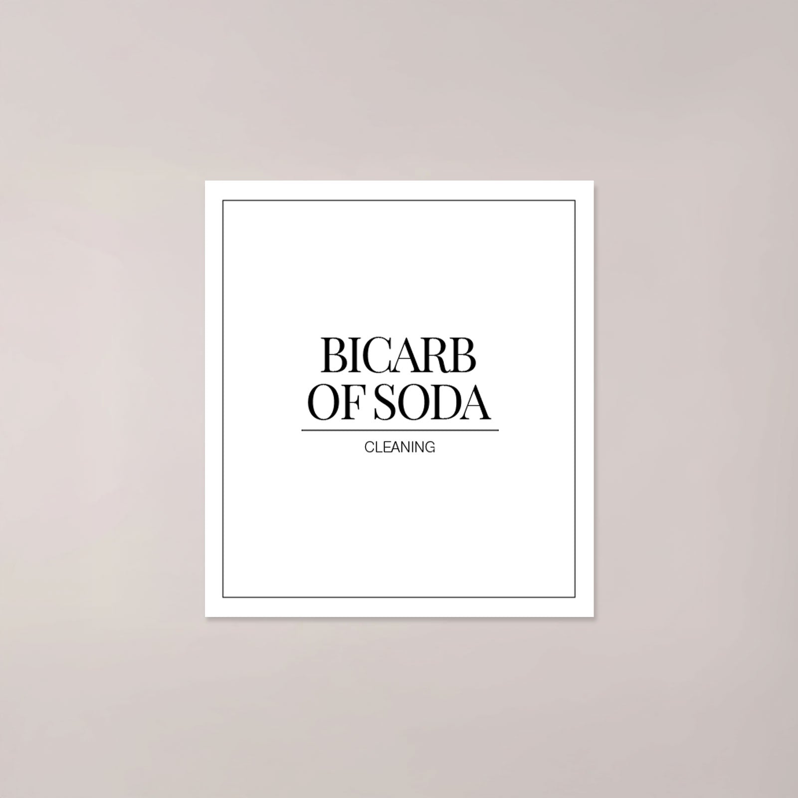 Minimalistic Bicarb Of Soda Label