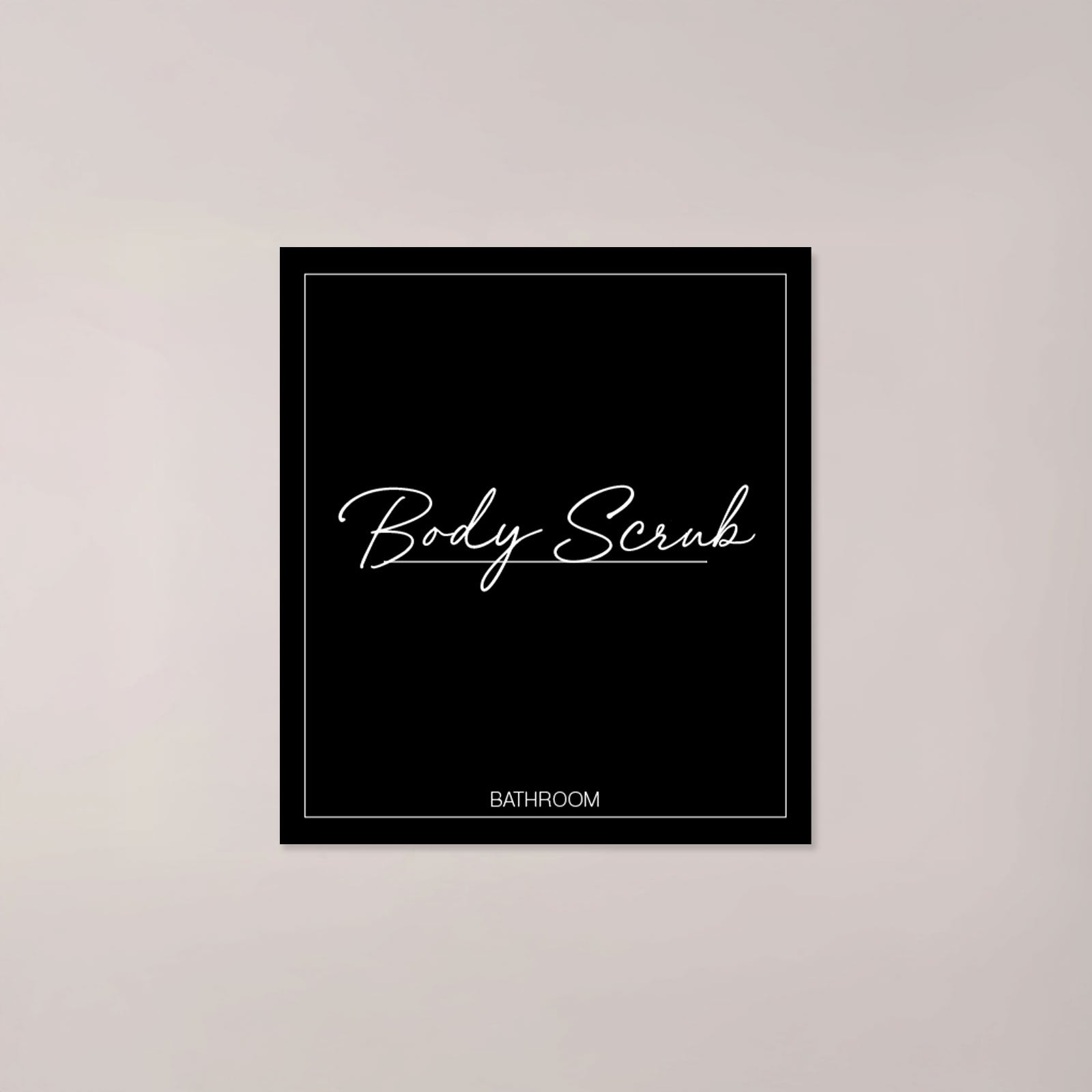 Minimalistic Body Scrub Label