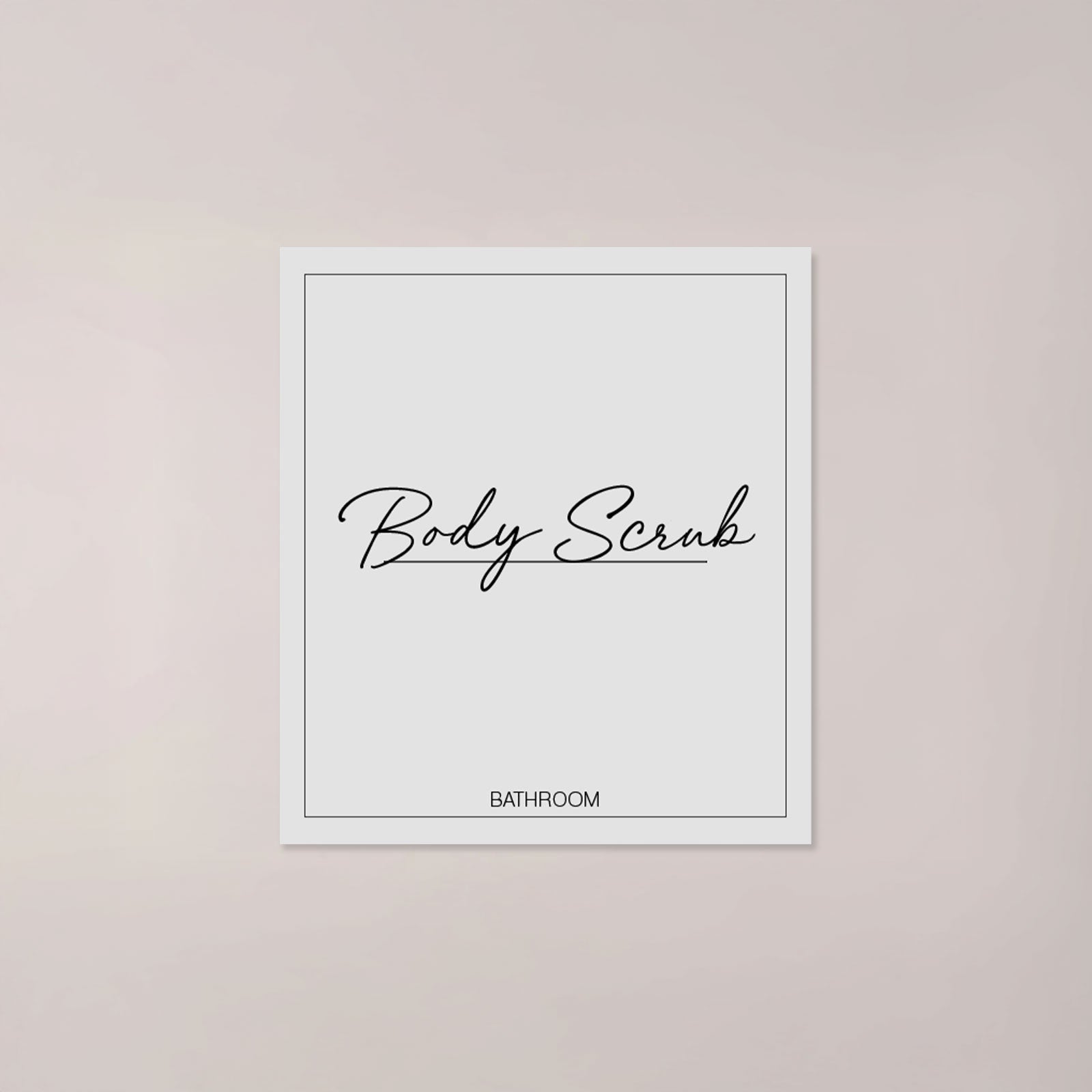 Minimalistic Body Scrub Label