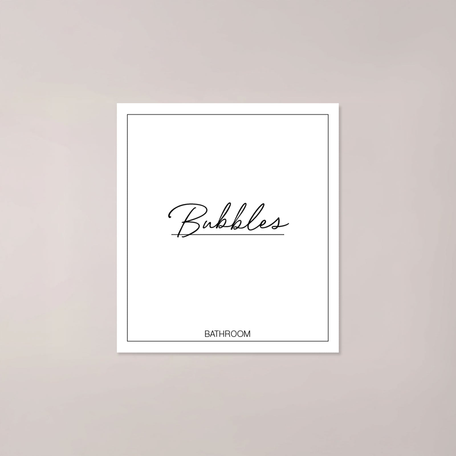 Minimalistic Bubbles Label
