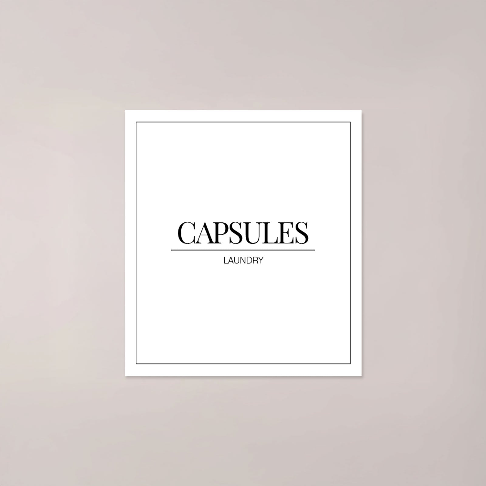 Minimalistic Capsules Label