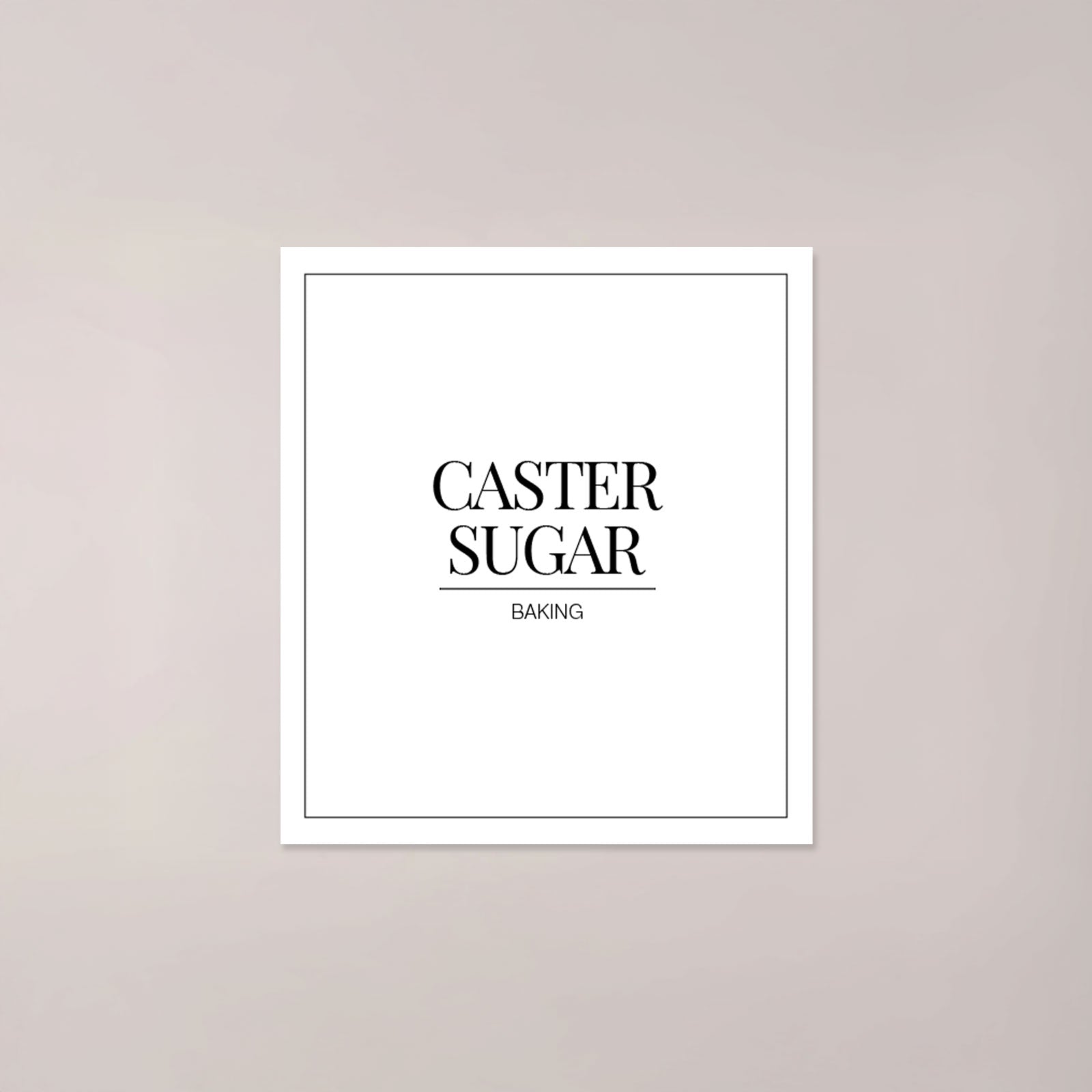 Minimalistic Caster Sugar Label