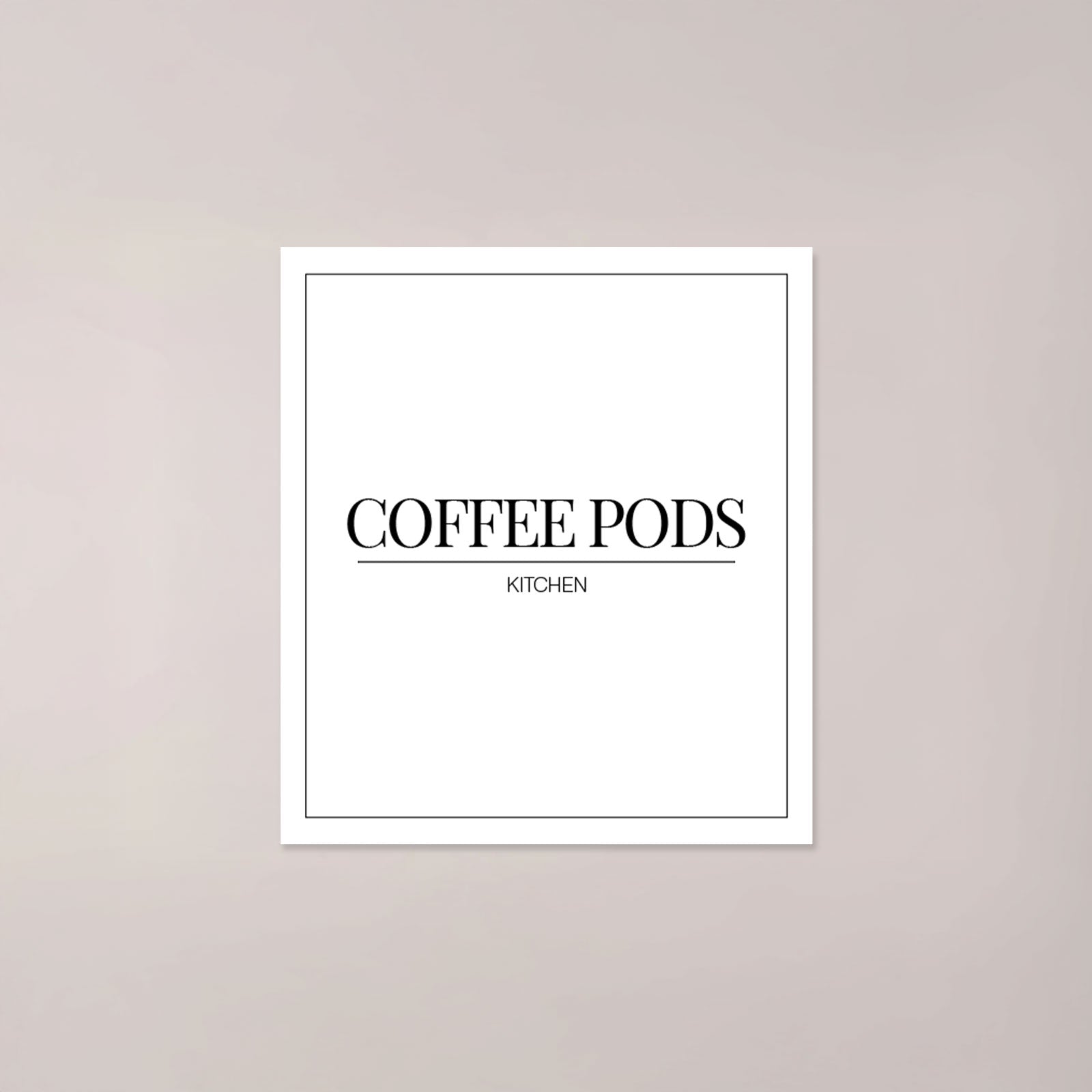 Minimalistic Coffee Pods Label
