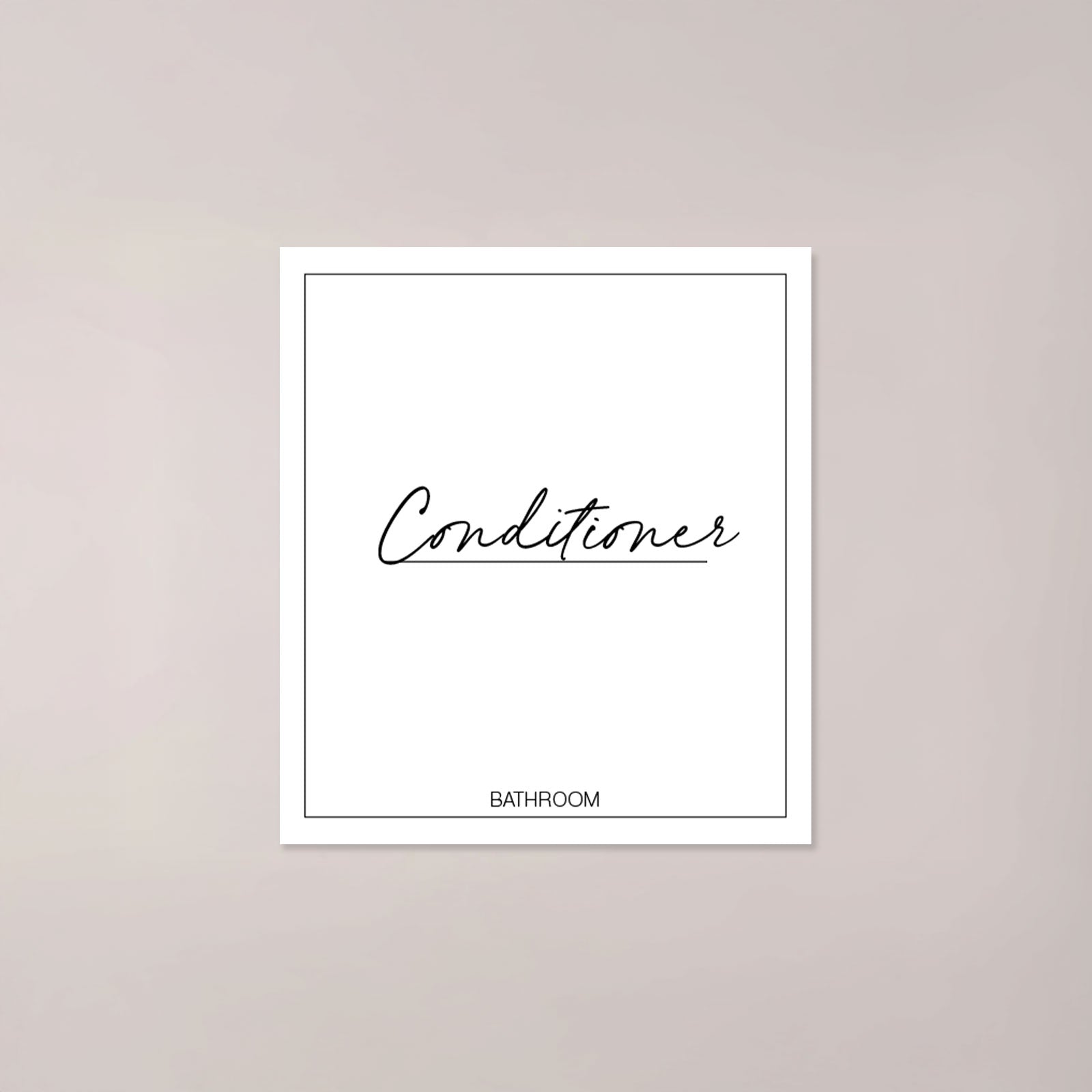 Minimalistic Conditioner Label