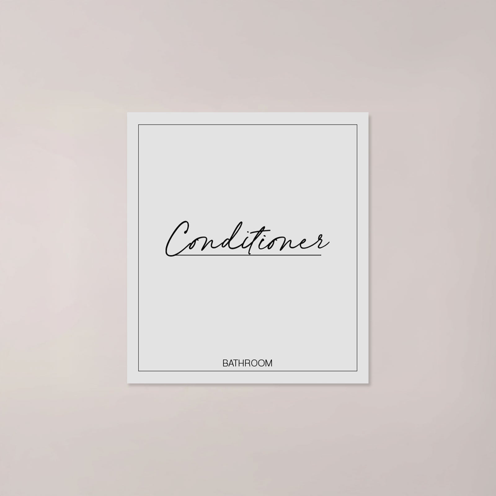 Minimalistic Conditioner Label