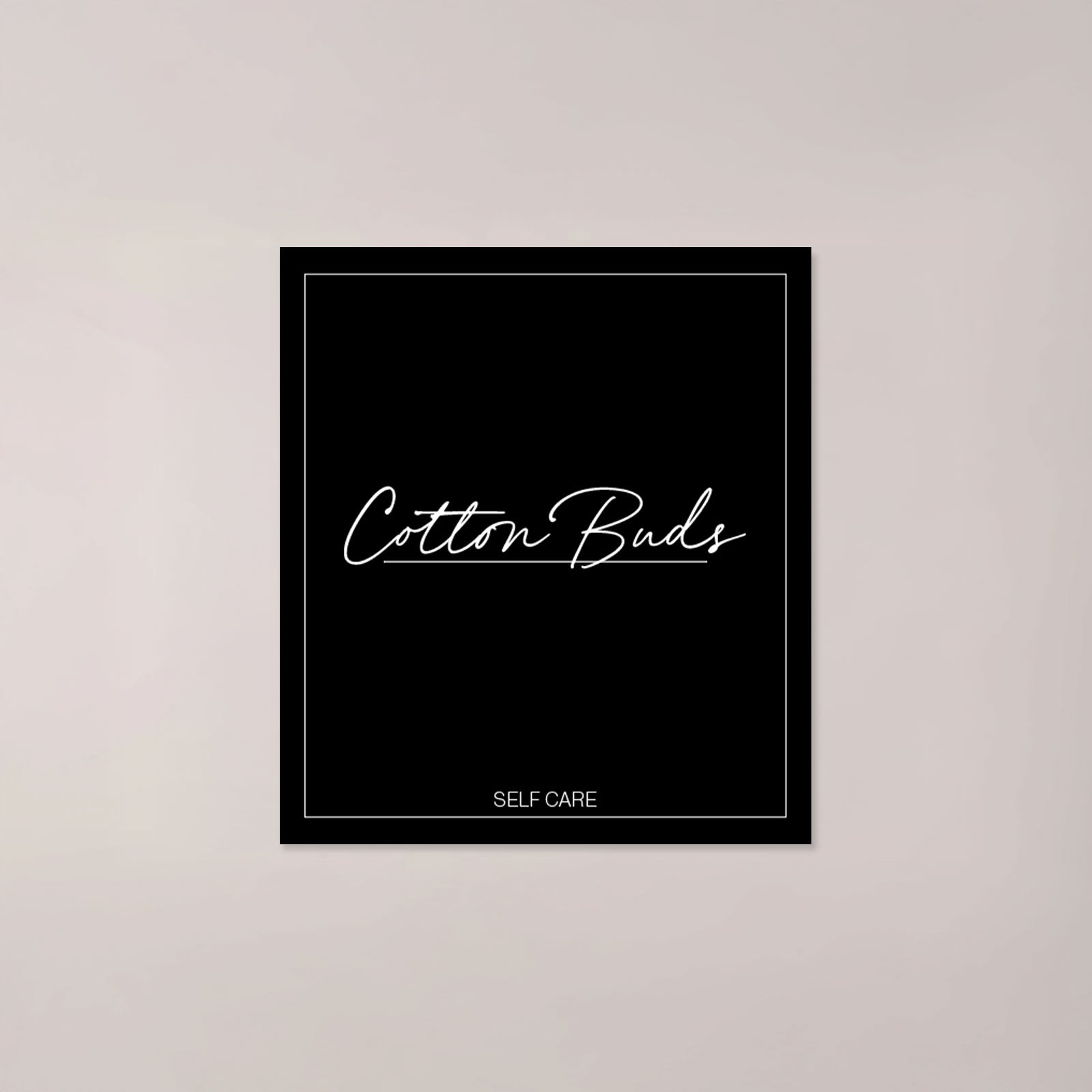 Minimalistic Cotton Buds Label