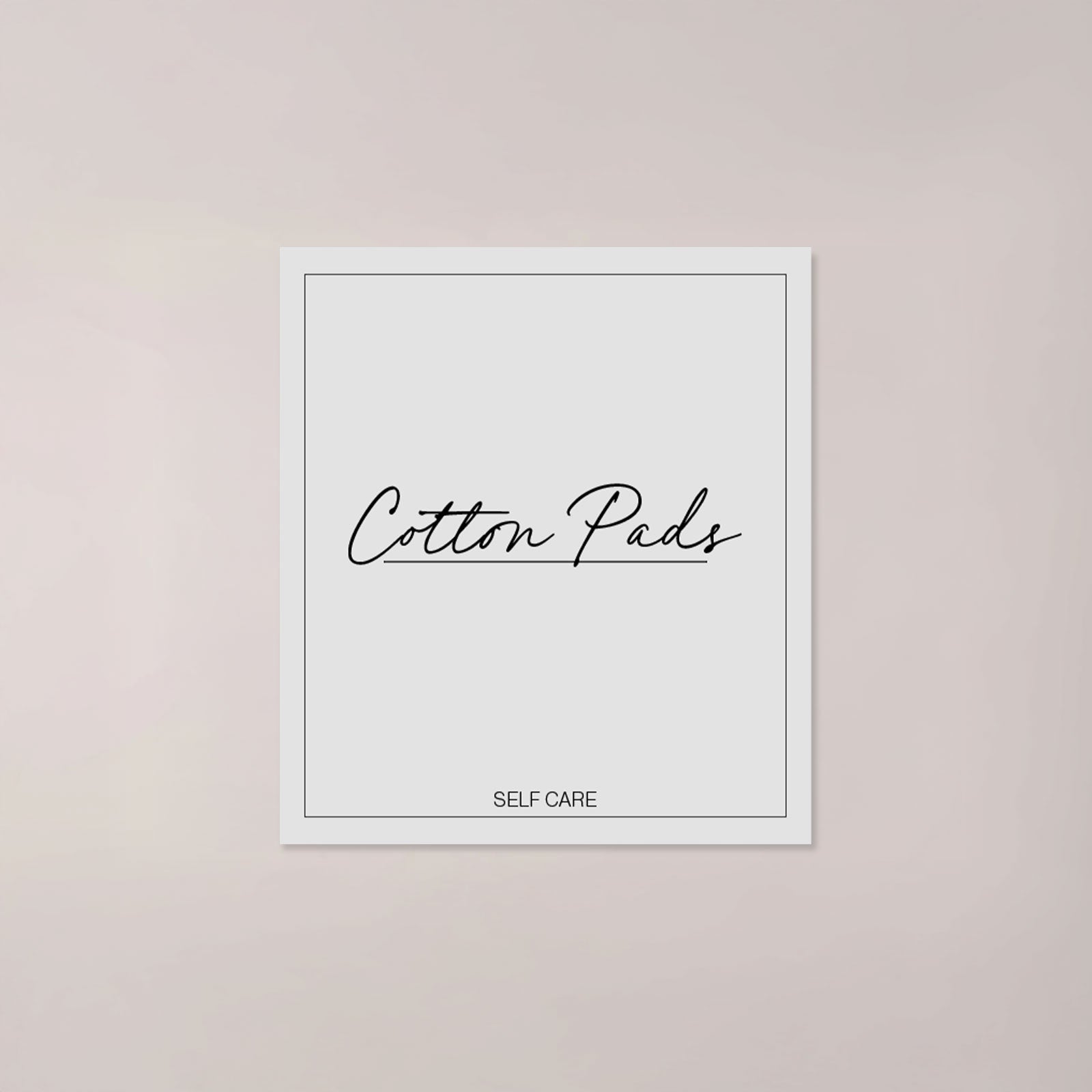 Minimalistic Cotton Pads Label