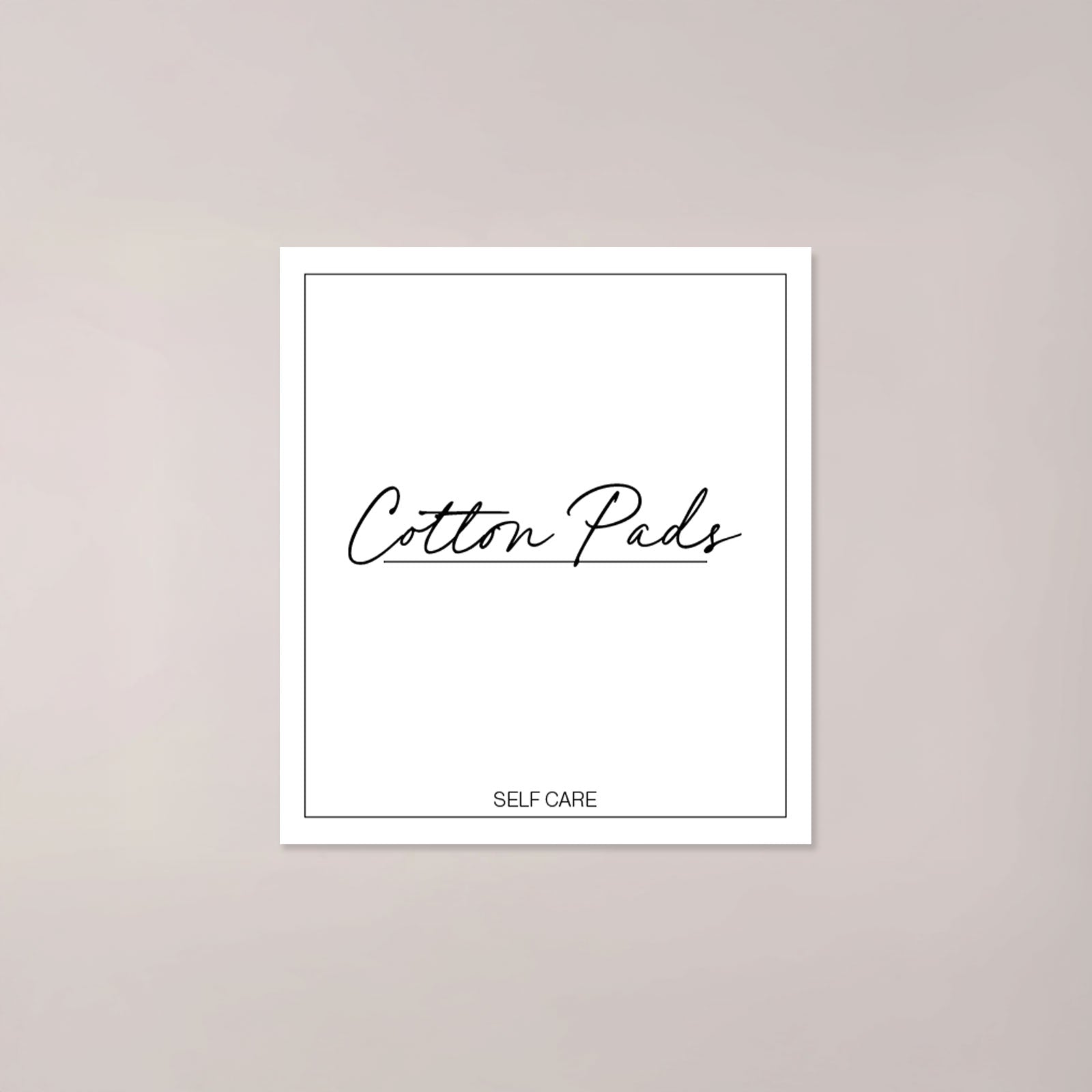 Minimalistic Cotton Pads Label