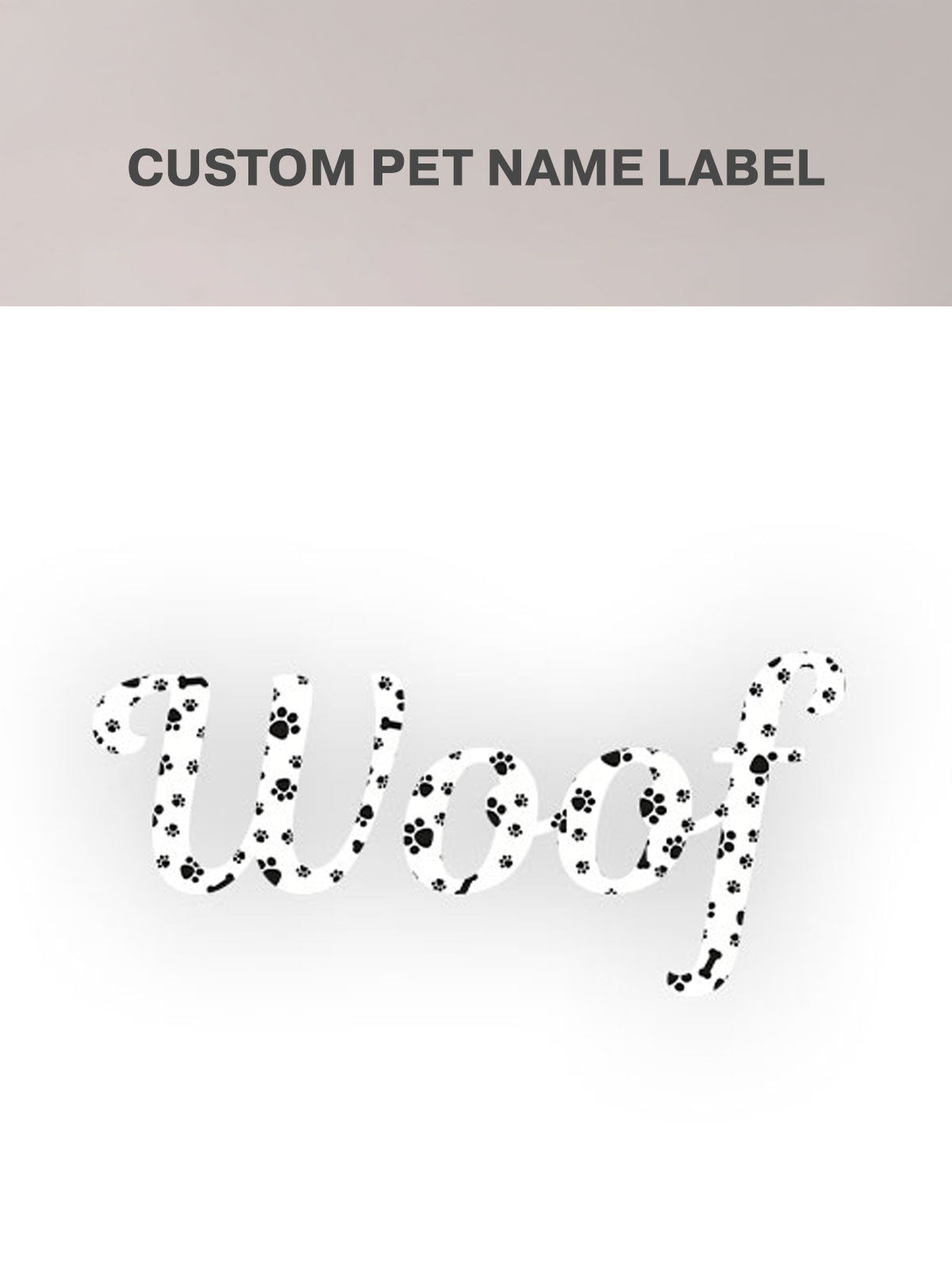 Patterned Pet Name Labels