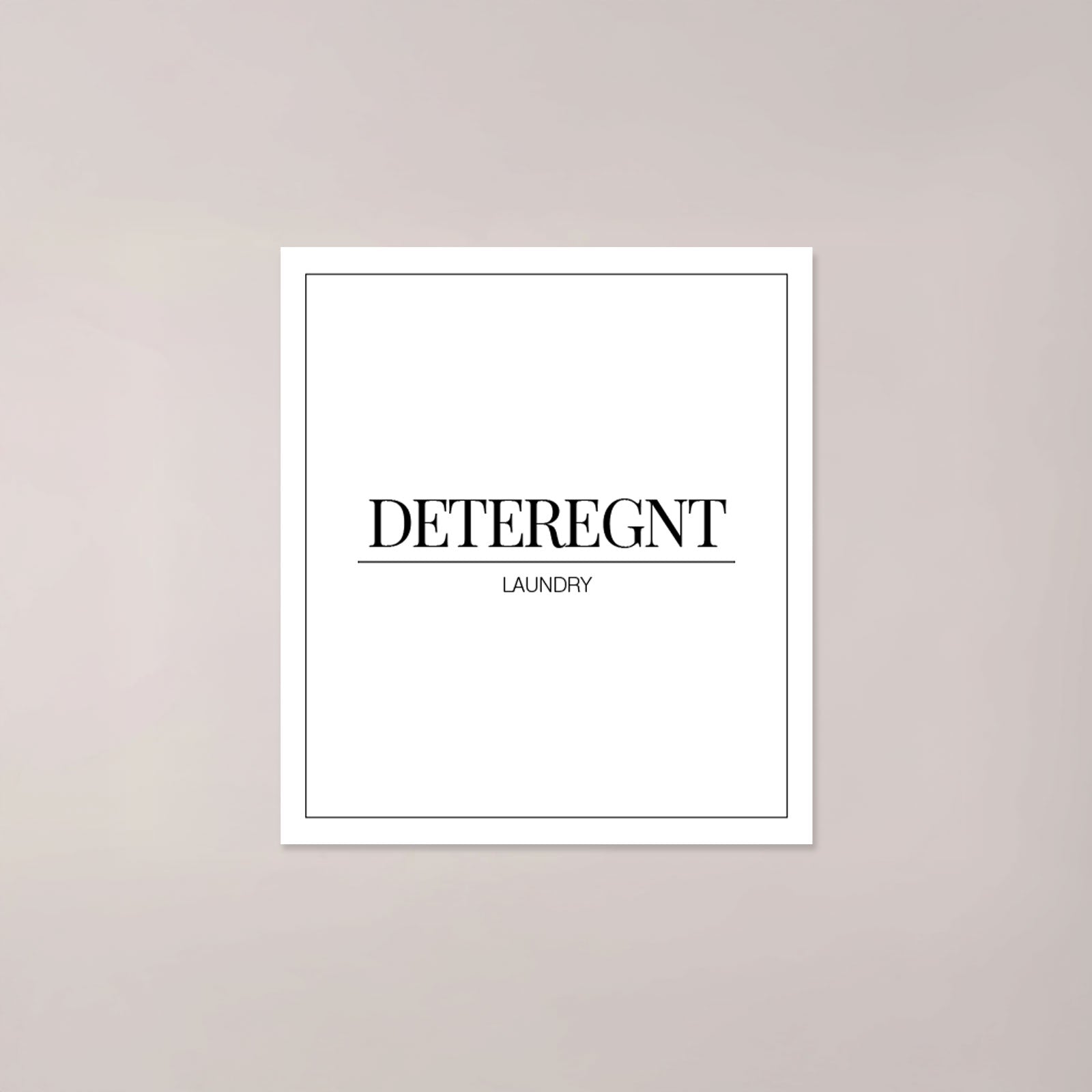 Minimalistic Detergent Label