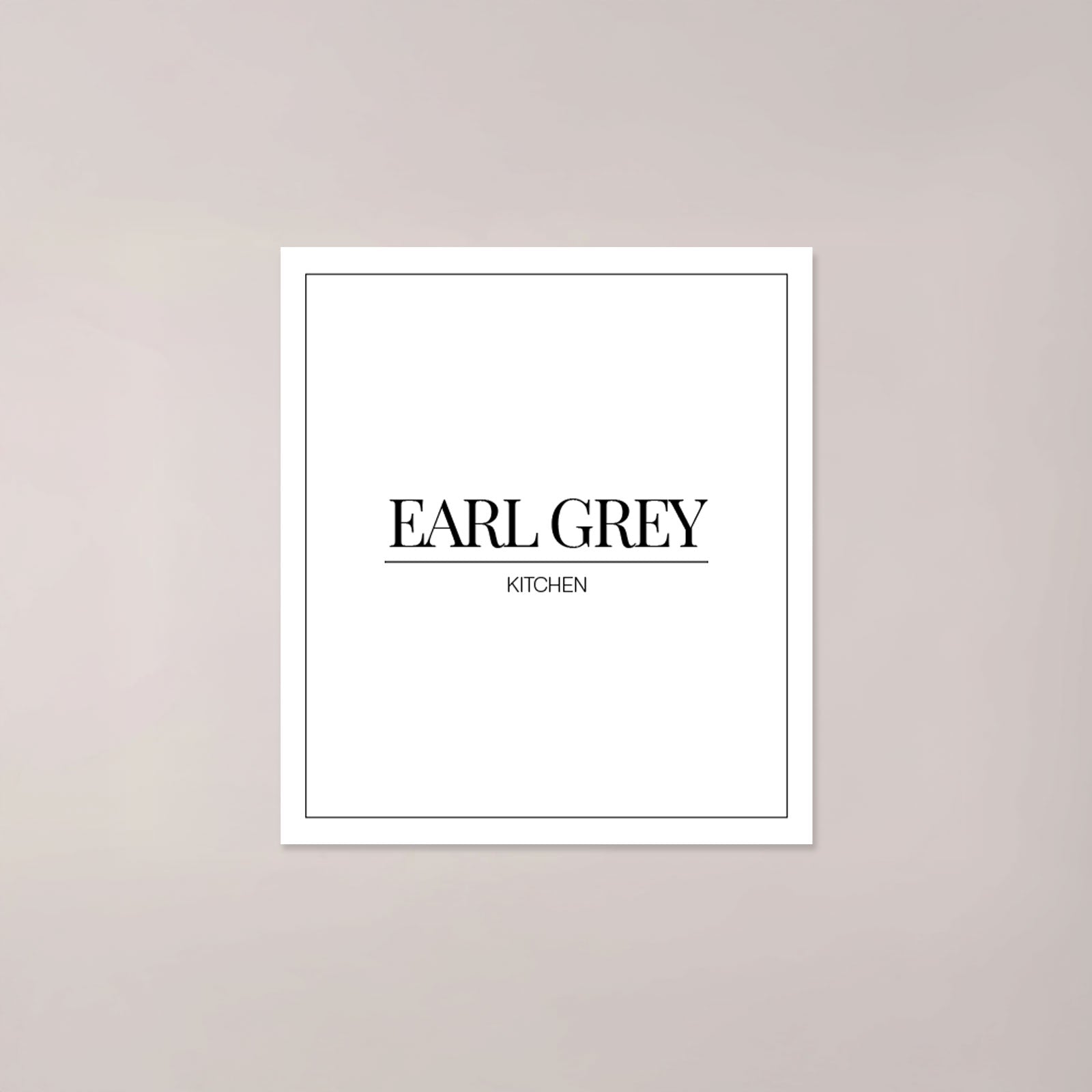 Minimalistic Earl Grey Label