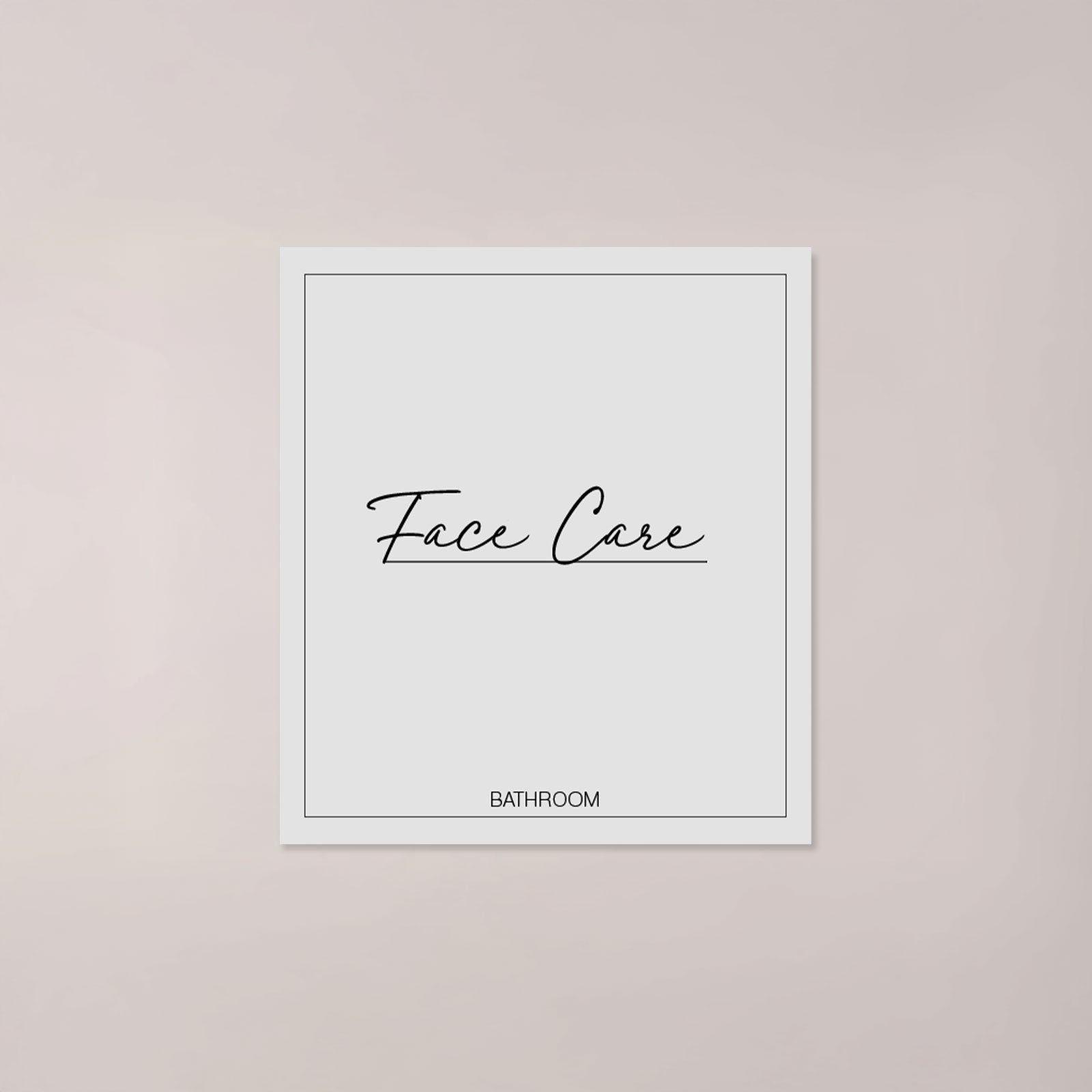 Minimalistic Face Care Label