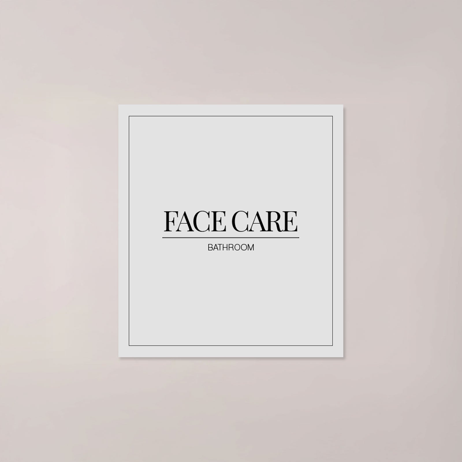 Minimalistic Face Care Label