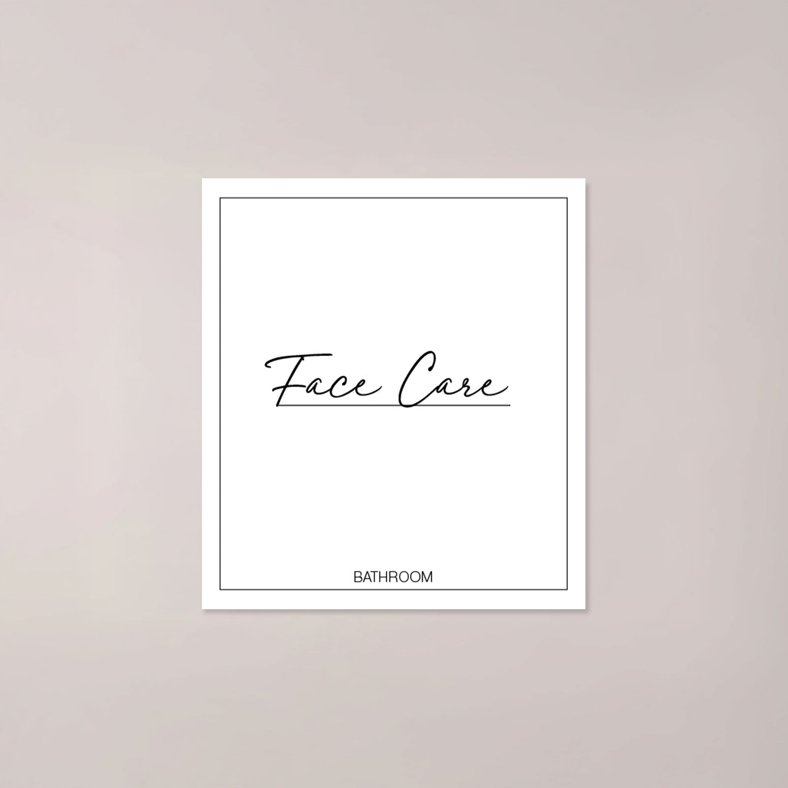 Minimalistic Face Care Label
