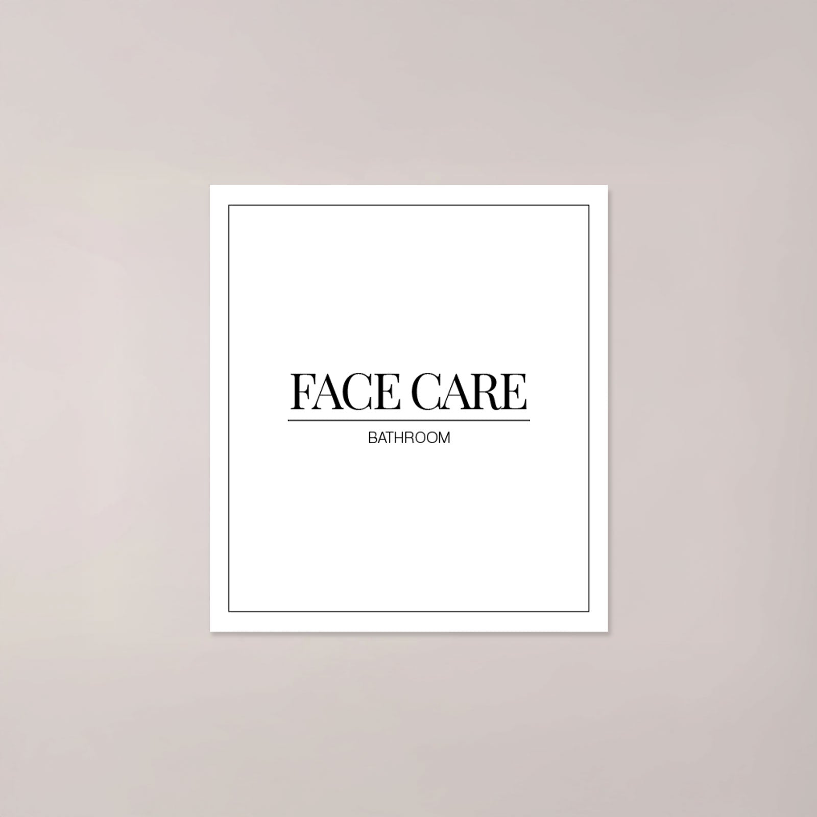 Minimalistic Face Care Label