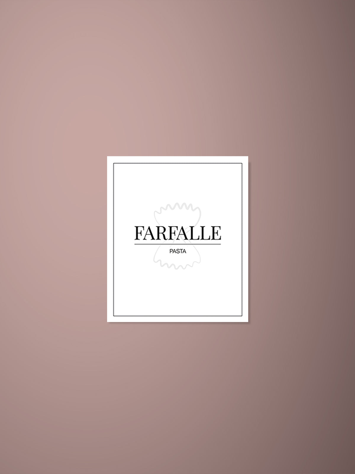 Minimalistic Farfalle Label