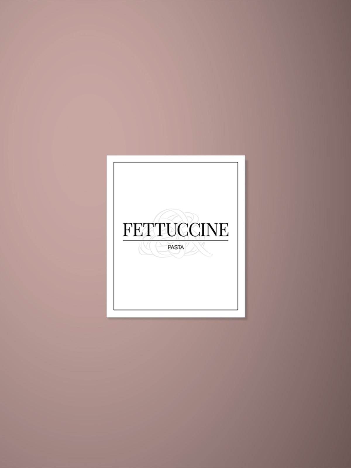 Minimalistic Fettuccine Label