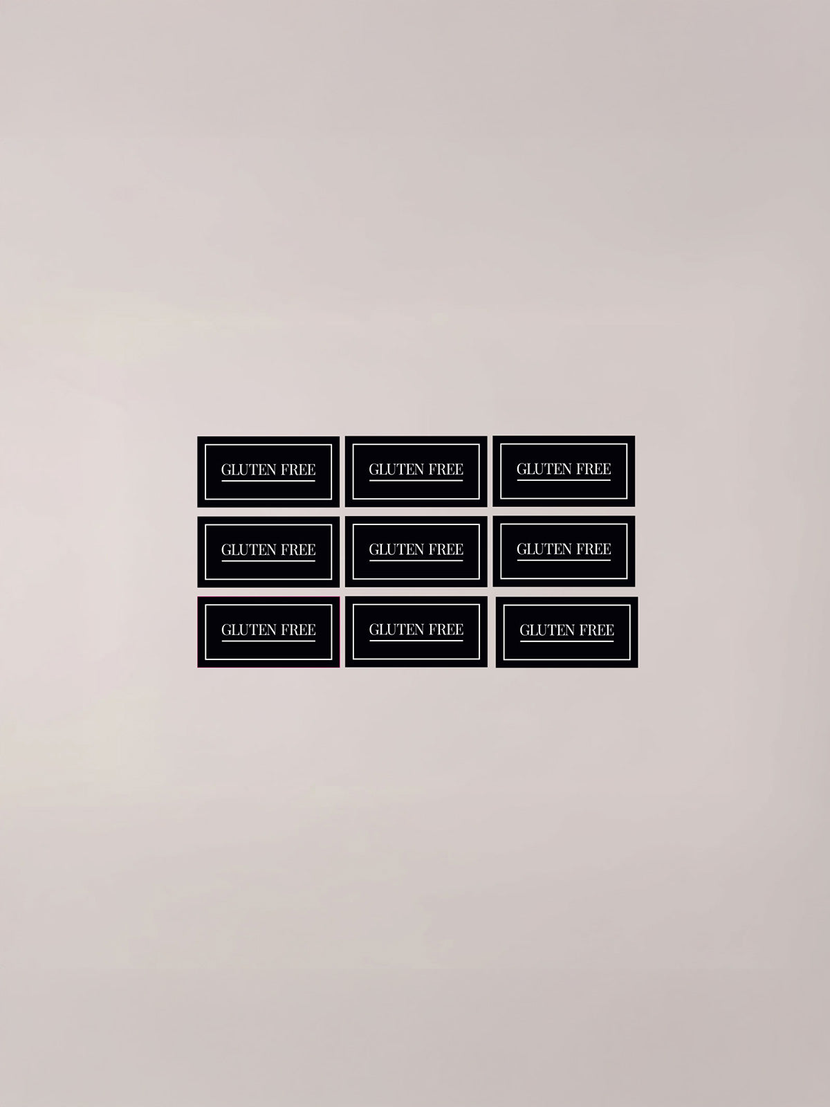 Minimalistic Glutden Free Bundle Labels