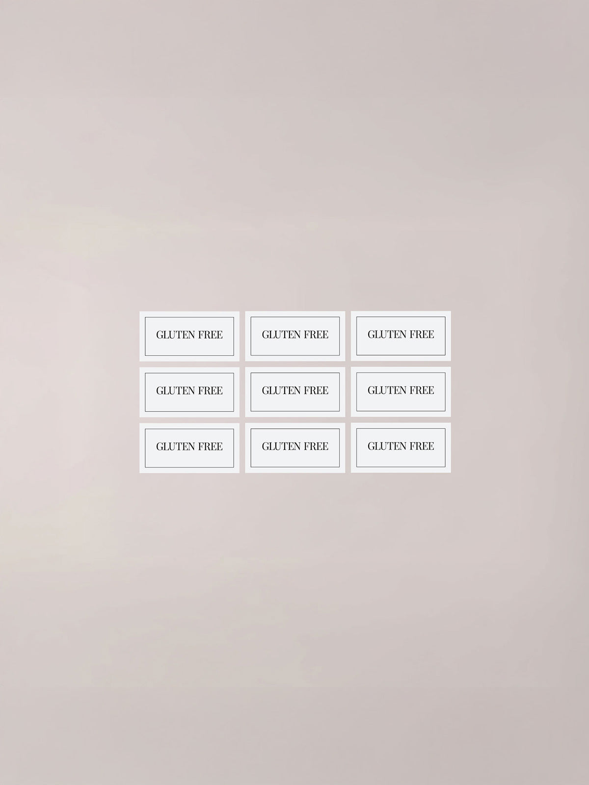 Minimalistic Glutden Free Bundle Labels