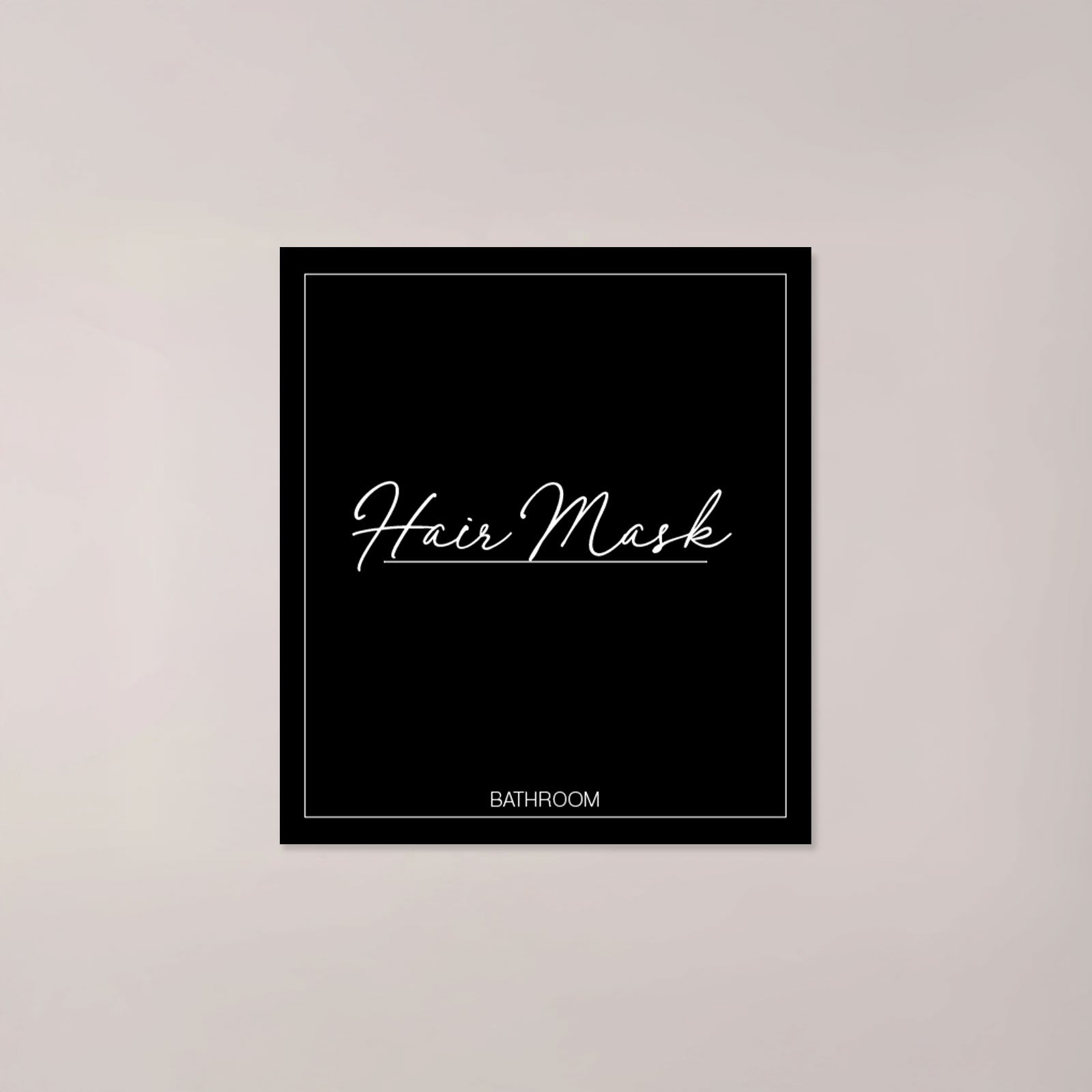 Minimalistic Hair Mask Label