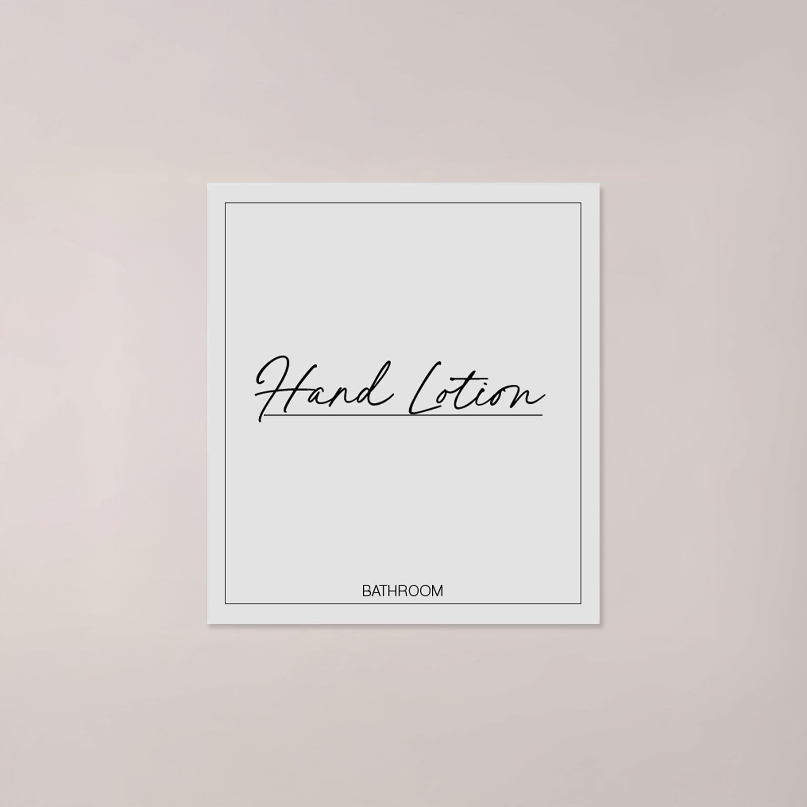 Minimalistic Hand Lotion Label