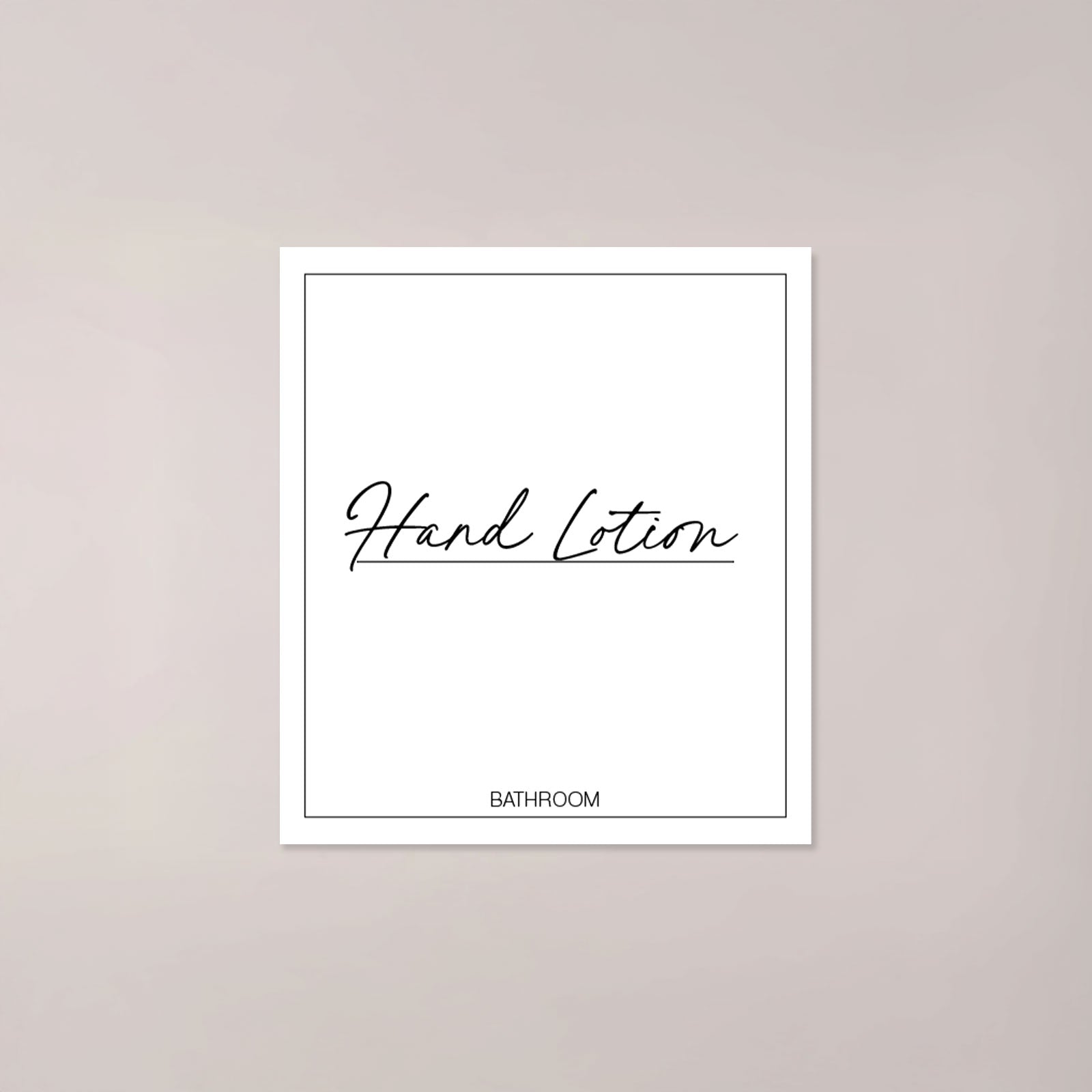 Minimalistic Hand Lotion Label