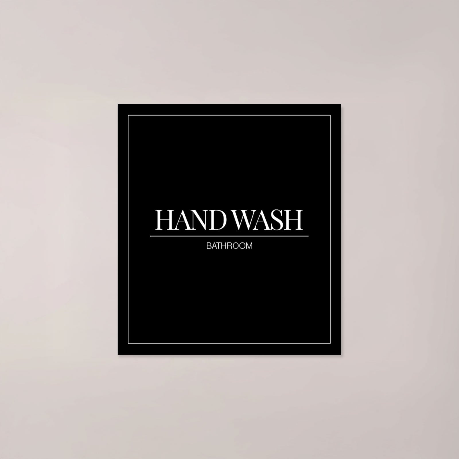 Minimalistic Hand Wash Label