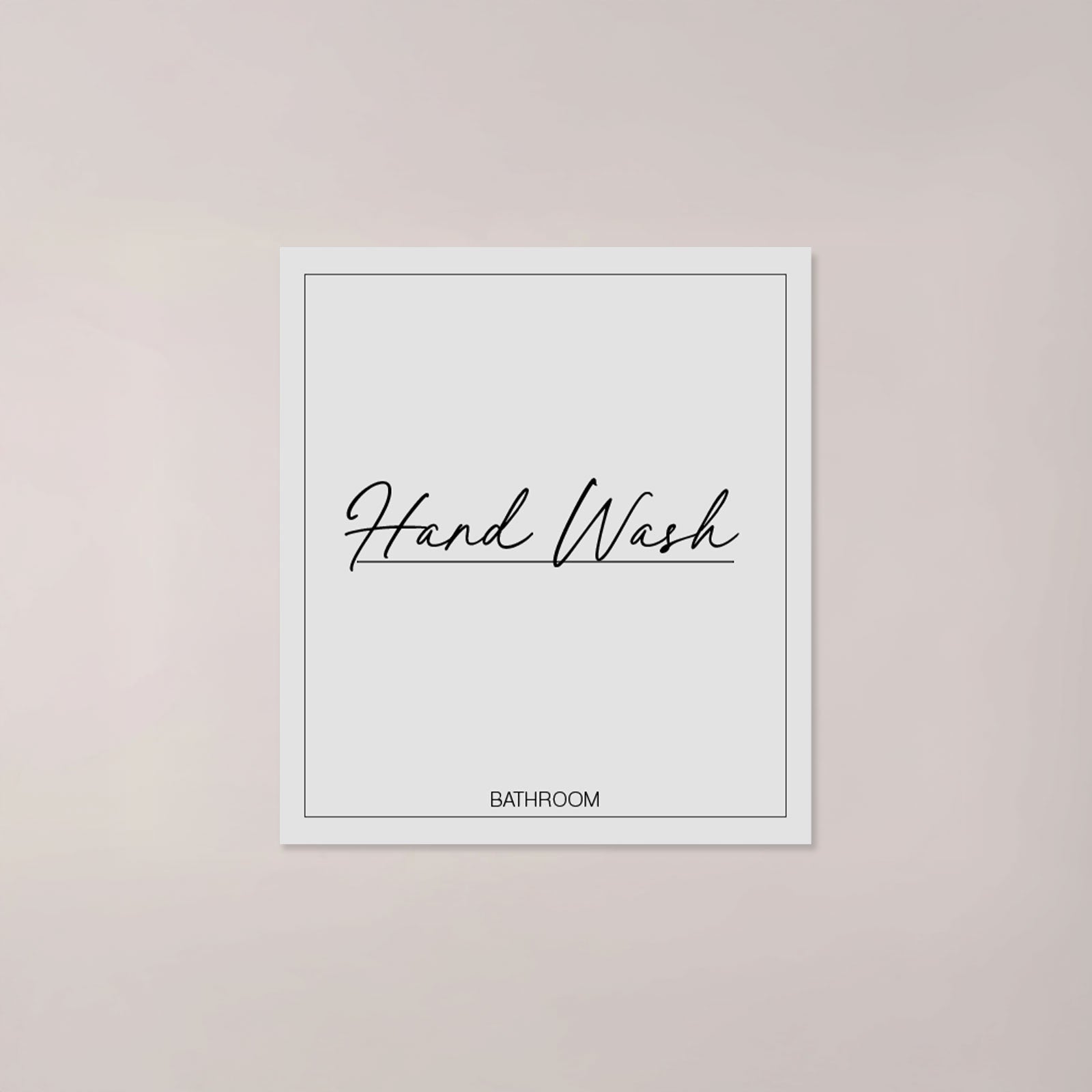 Minimalistic Hand Wash Label