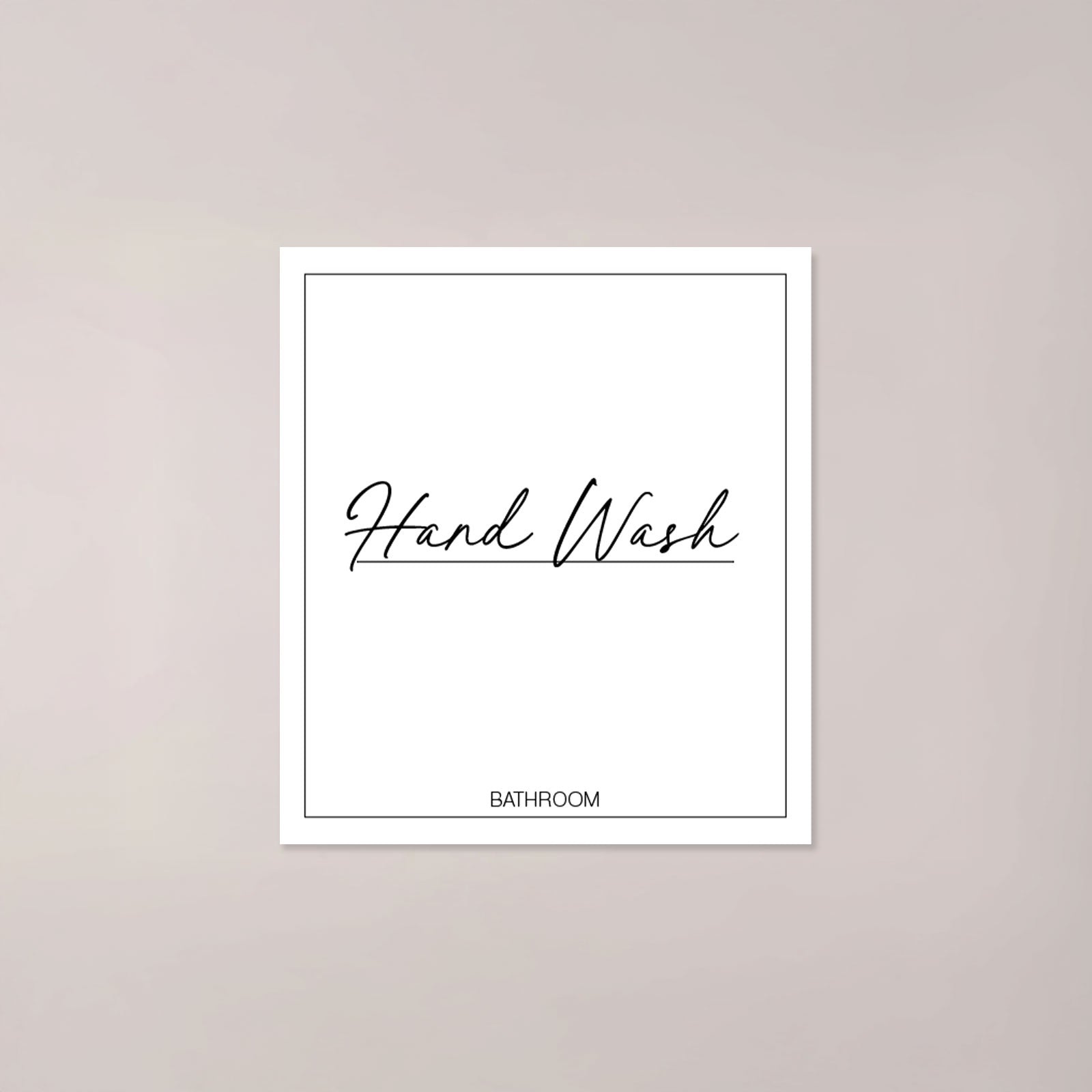 Minimalistic Hand Wash Label