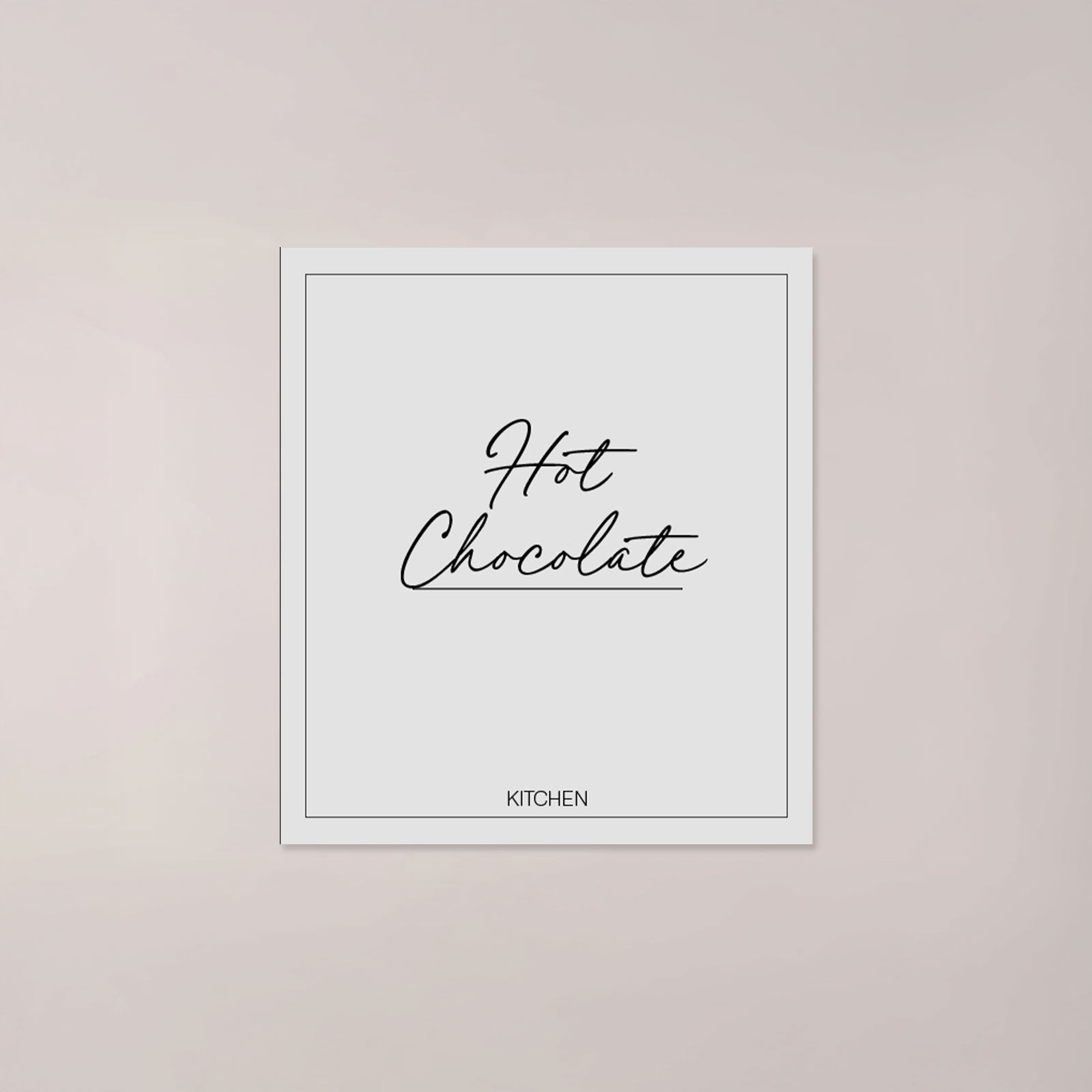 Minimalistic Hot Chocolate Label