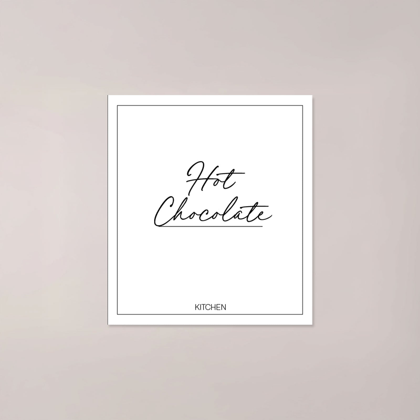 Minimalistic Hot Chocolate Label