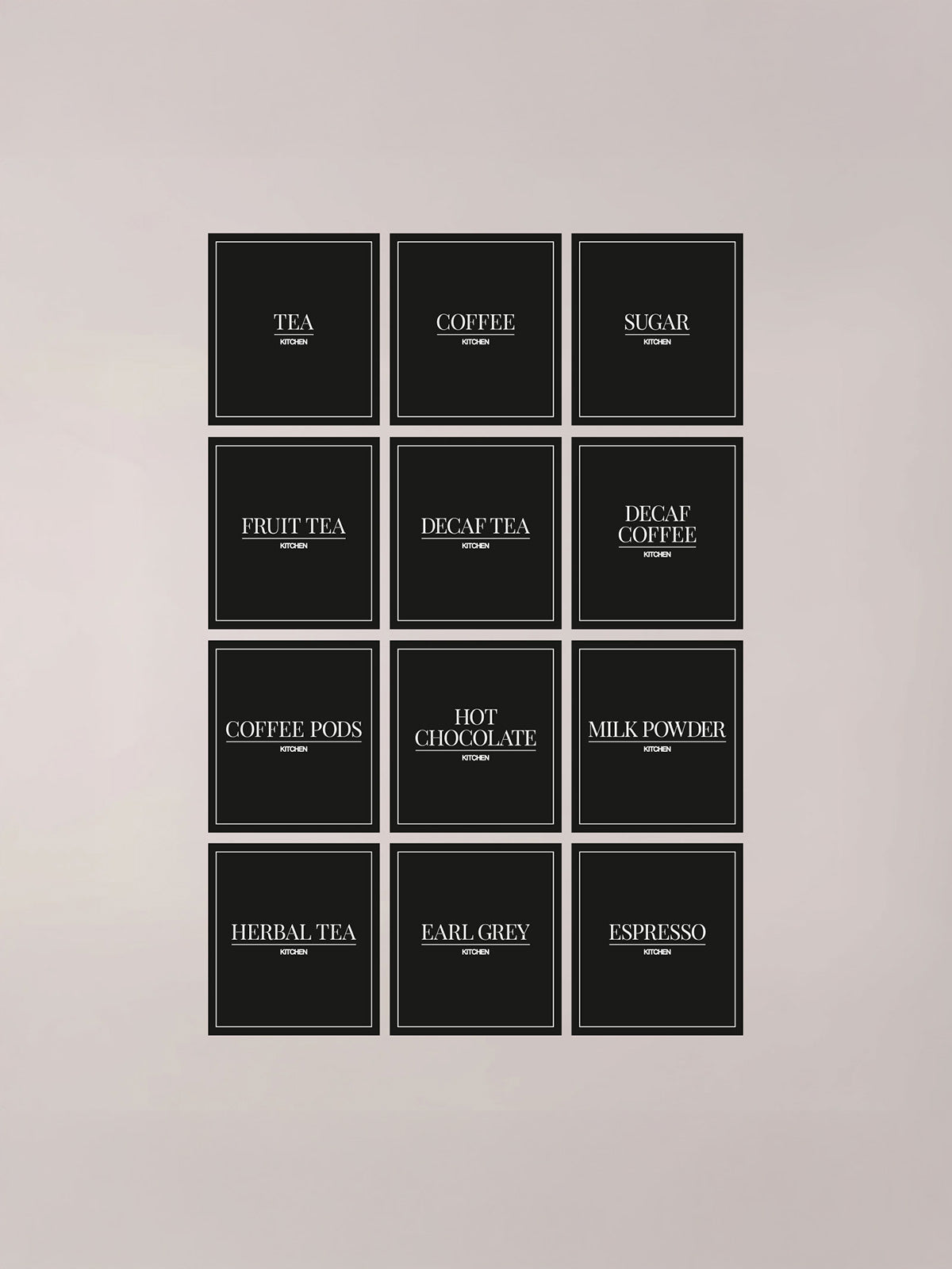 Minimalistic Hot Drinks Bundle Labels