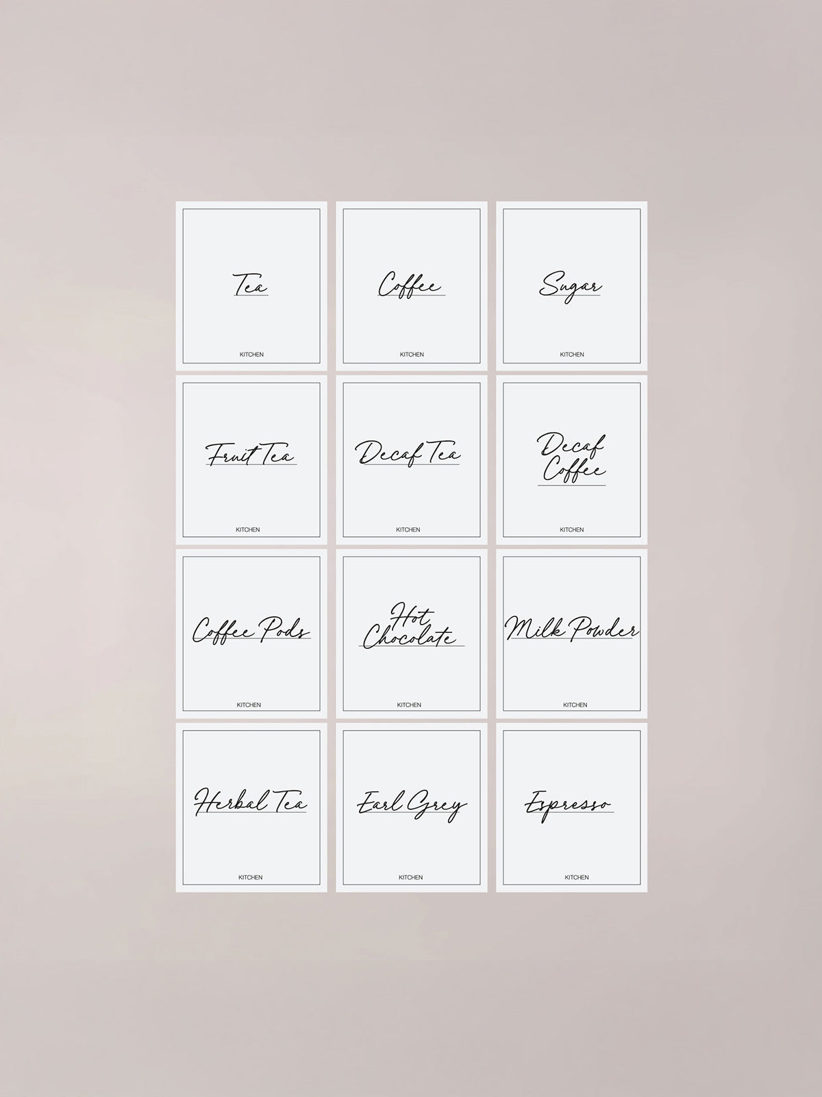 Minimalistic Hot Drinks Bundle Labels